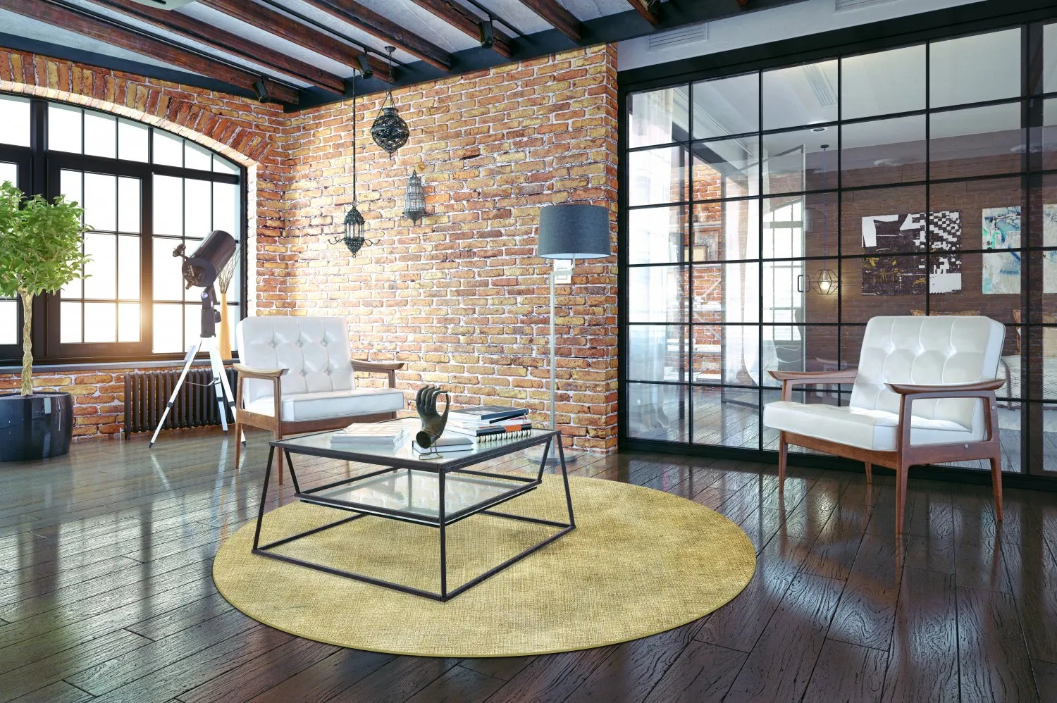 Kerek szőnyeg - Chodos (arany)