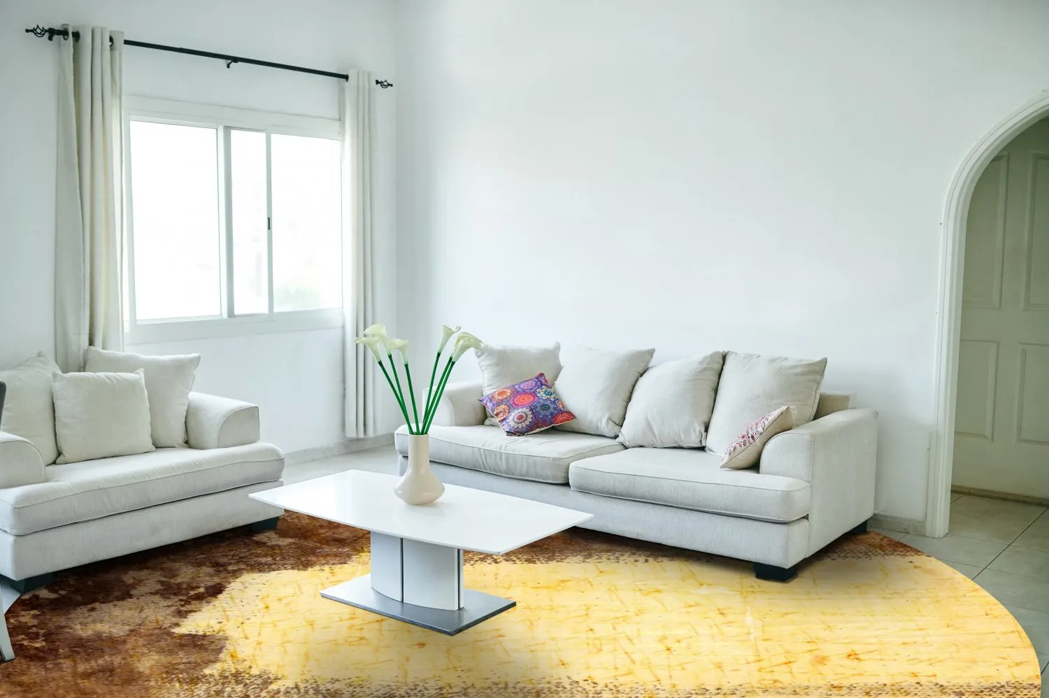 Kerek szőnyeg - Agost (barna/bezs)