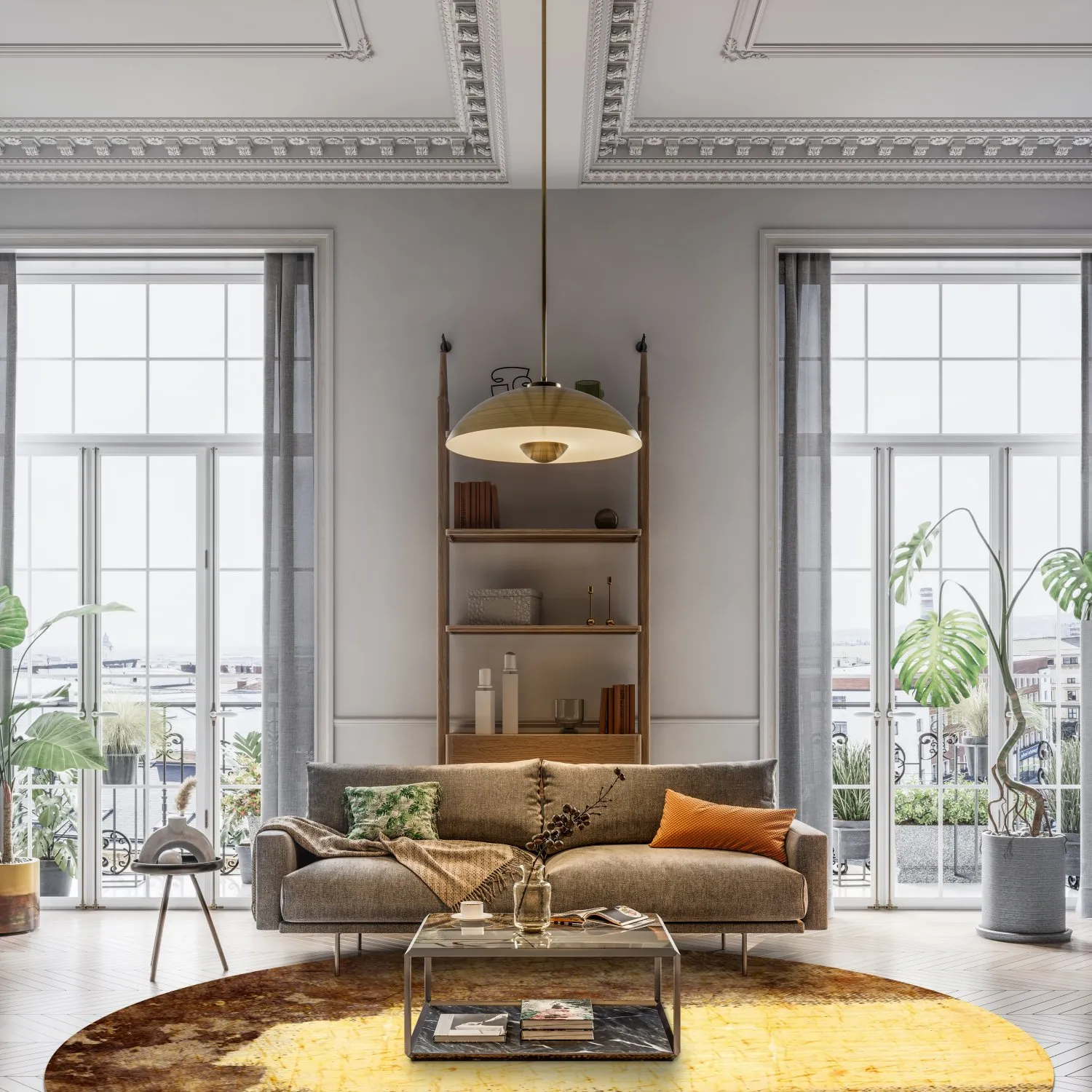 Kerek szőnyeg - Agost (barna/bezs)