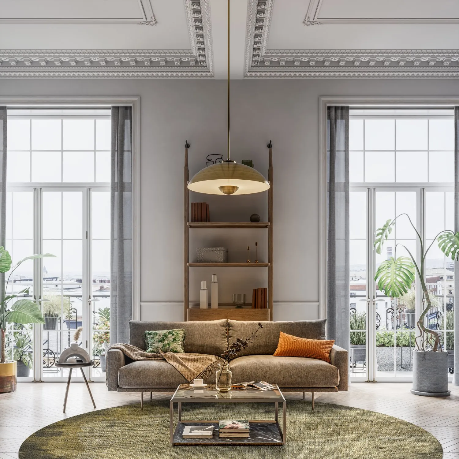 Kerek szőnyeg - Taberno (szürke/bezs)