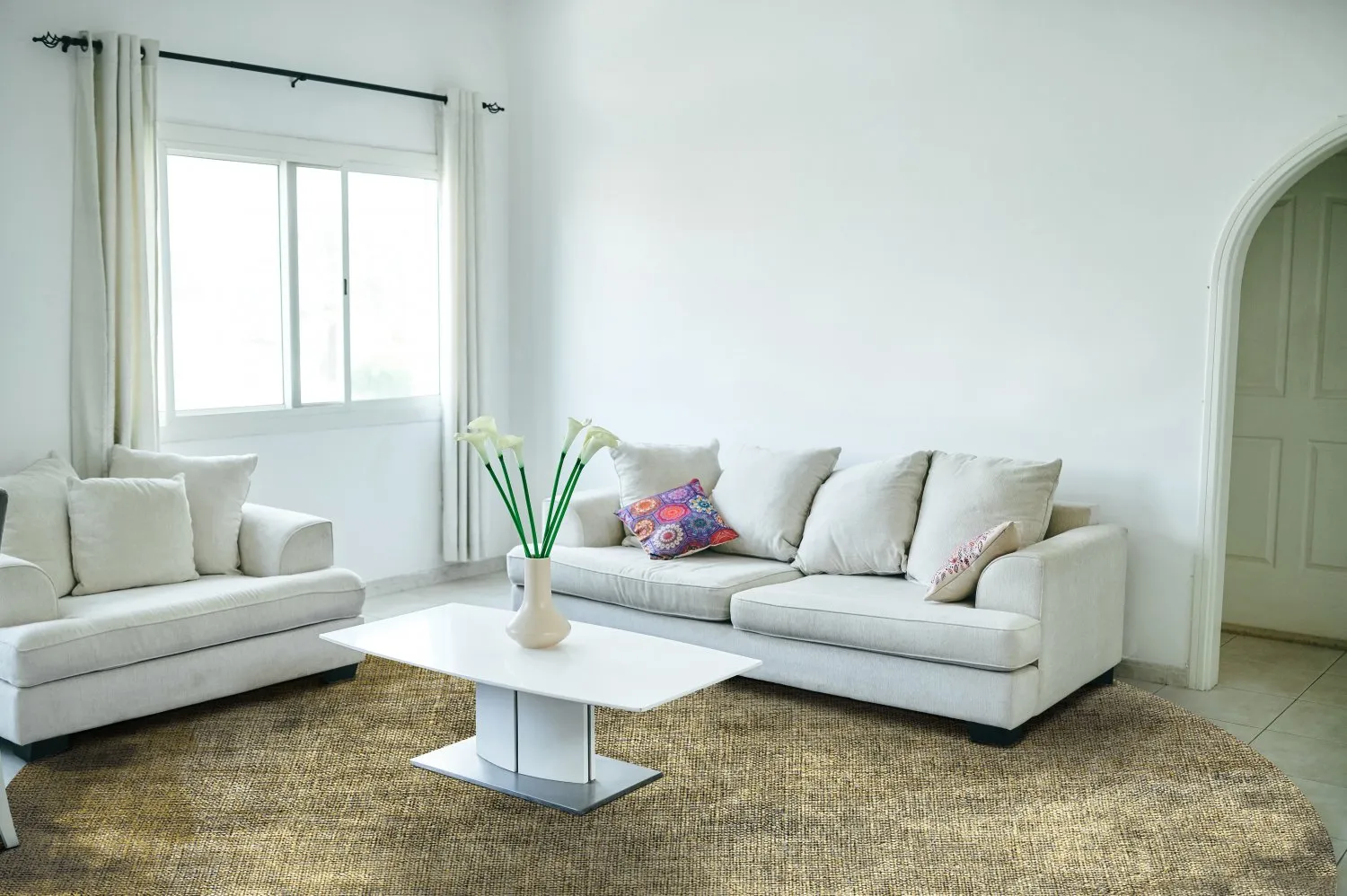 Kerek szőnyeg - Taberno (szürke/bezs)