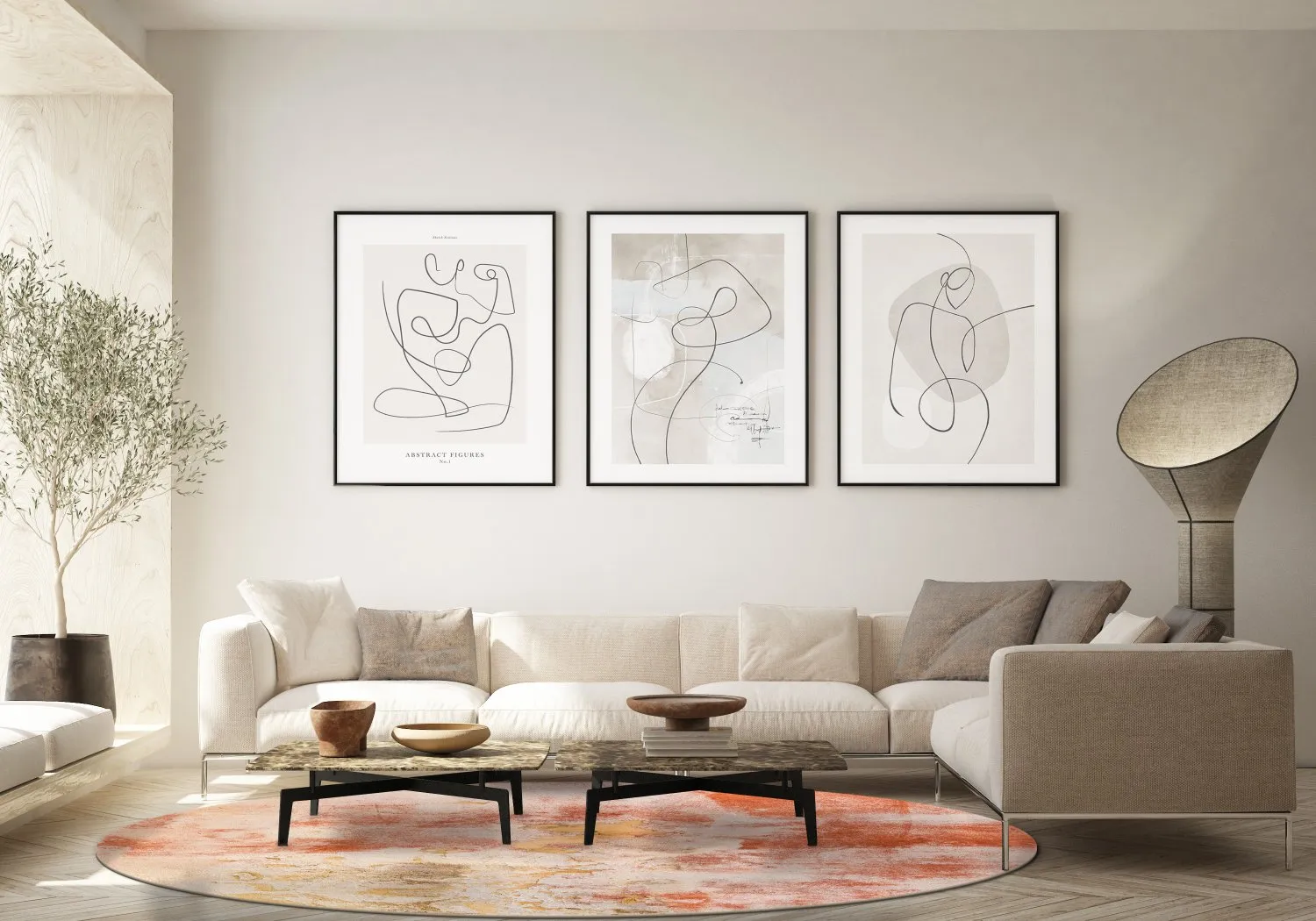 Kerek szőnyeg - Periana (rózsaszín/többszínű)