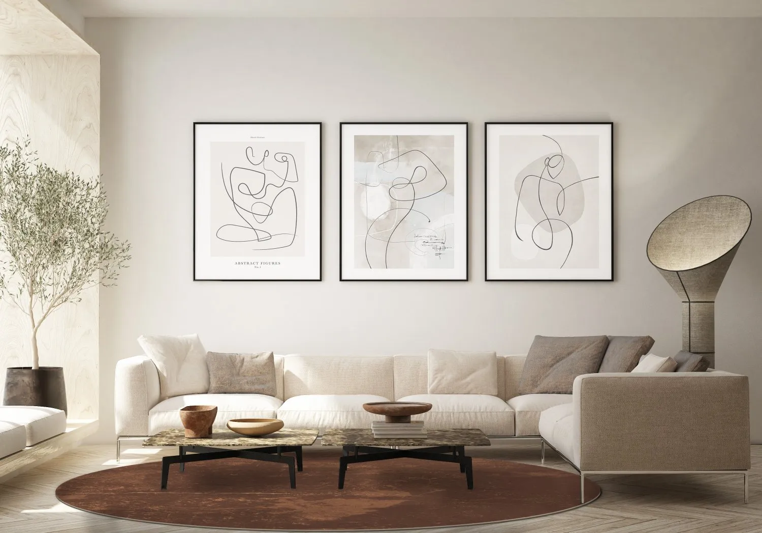 Kerek szőnyeg - Zahora (barna)