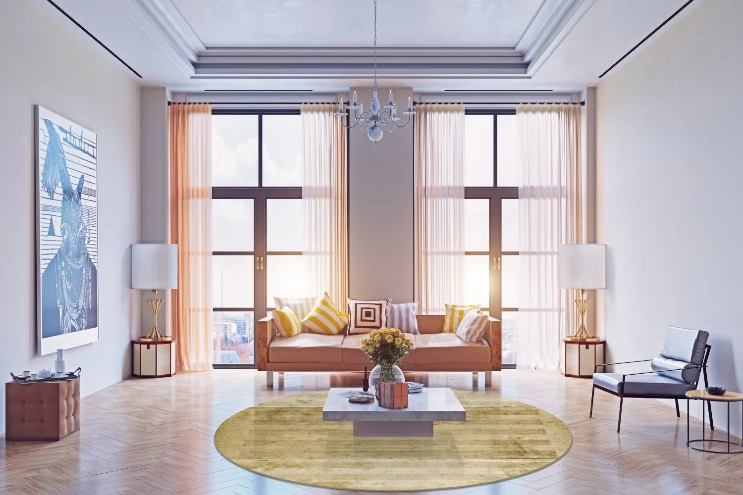 Kerek szőnyeg - Lumio (bezs)