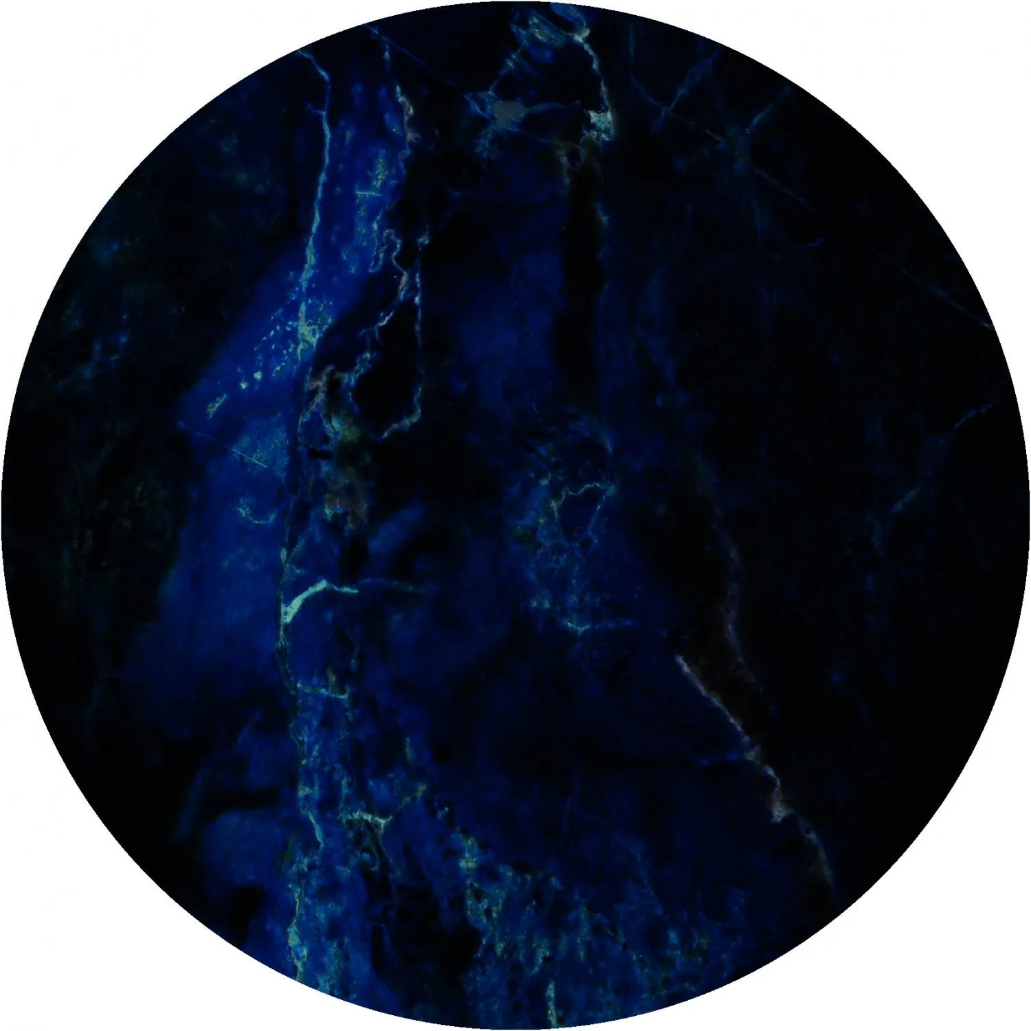 Kerek szőnyeg - Zuani (sötétkék)