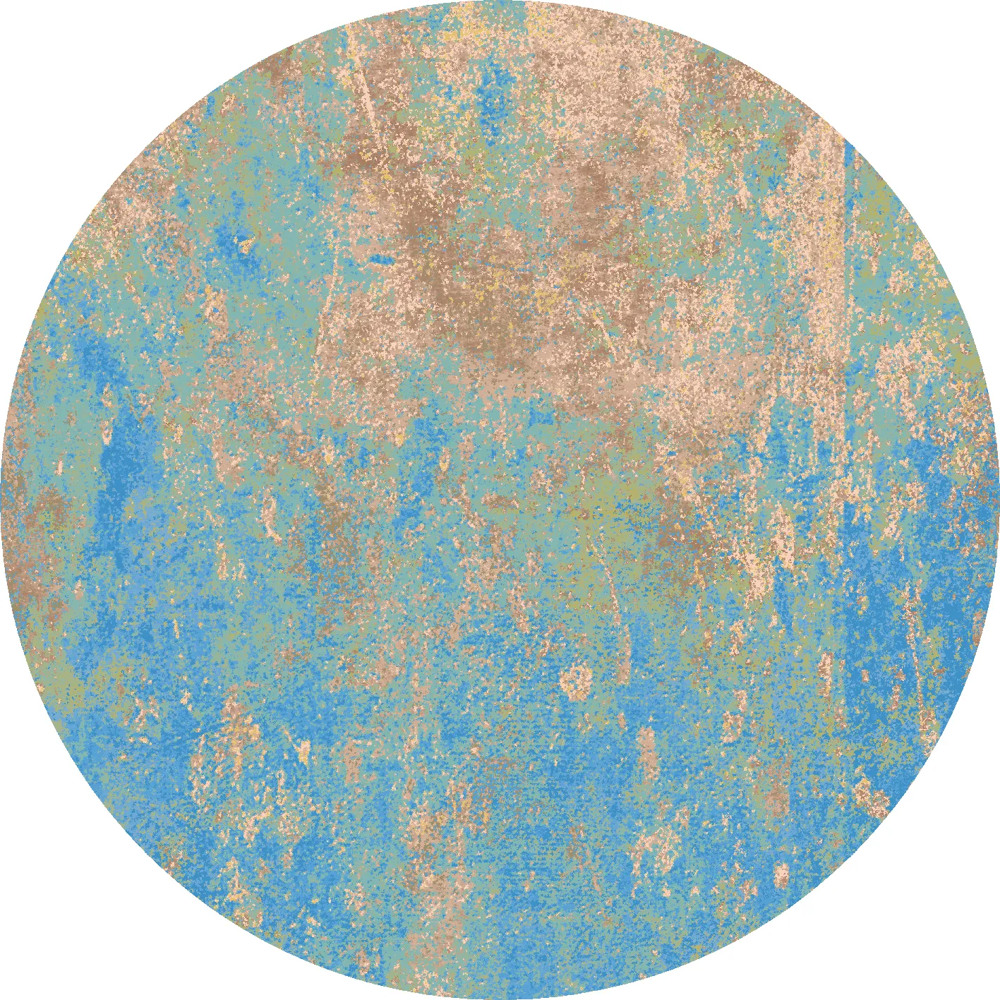 Kerek szőnyeg - Pavoa (kék)