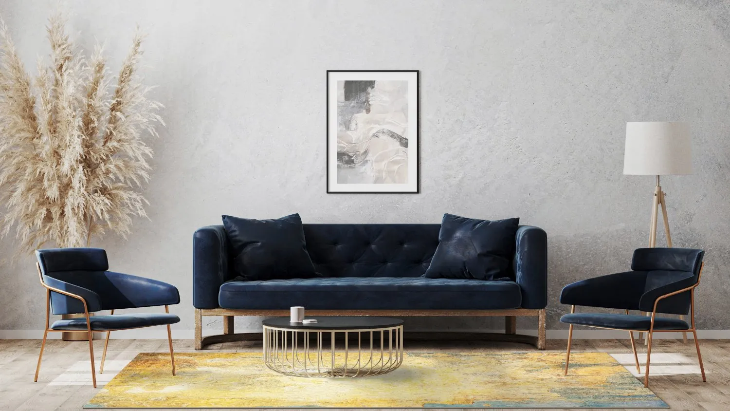 Wilton szőnyeg - Palau (arany/bezs/kék)