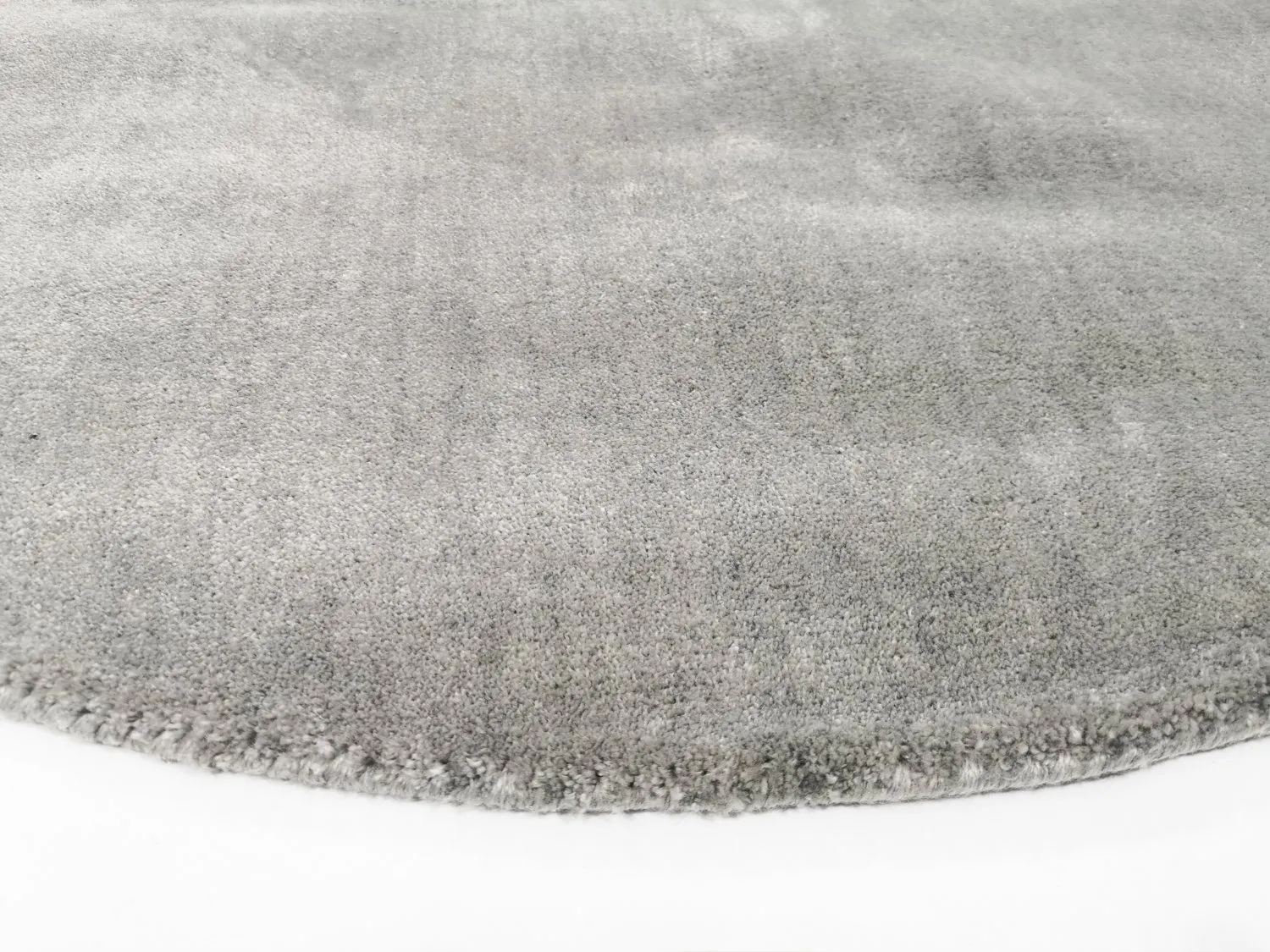 Rund matta - Recycled PET with viscose look (szürke)