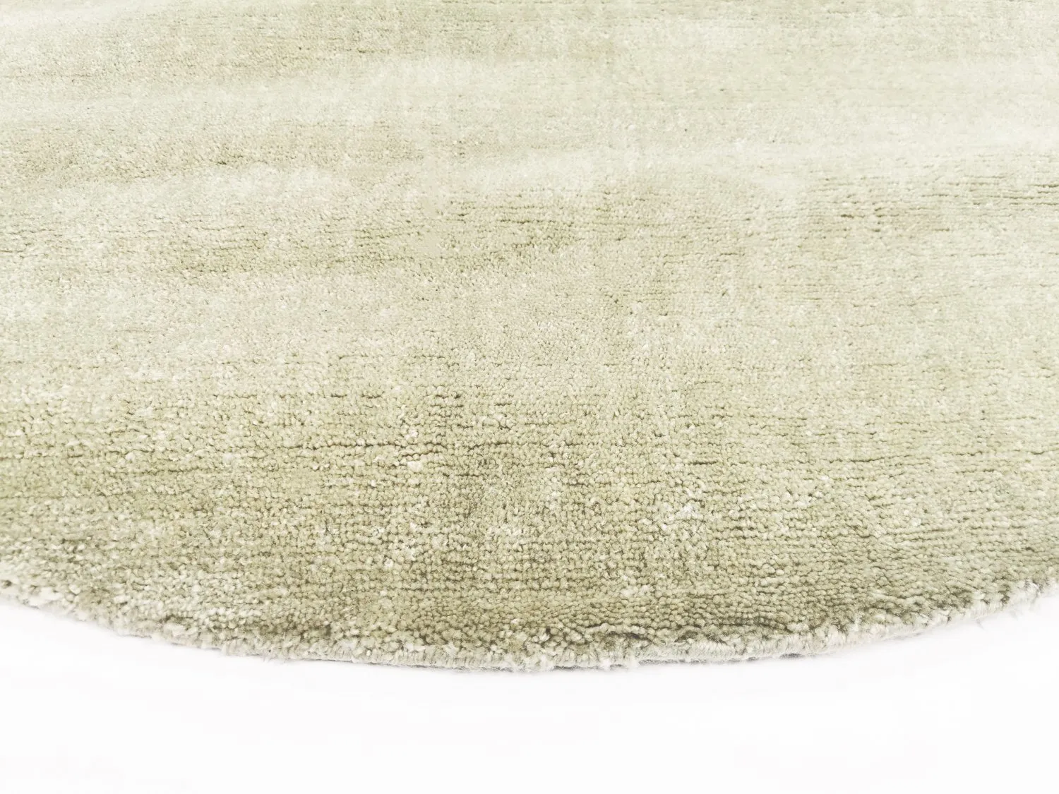 Rund matta - Recycled PET with viscose look (mentazöld)