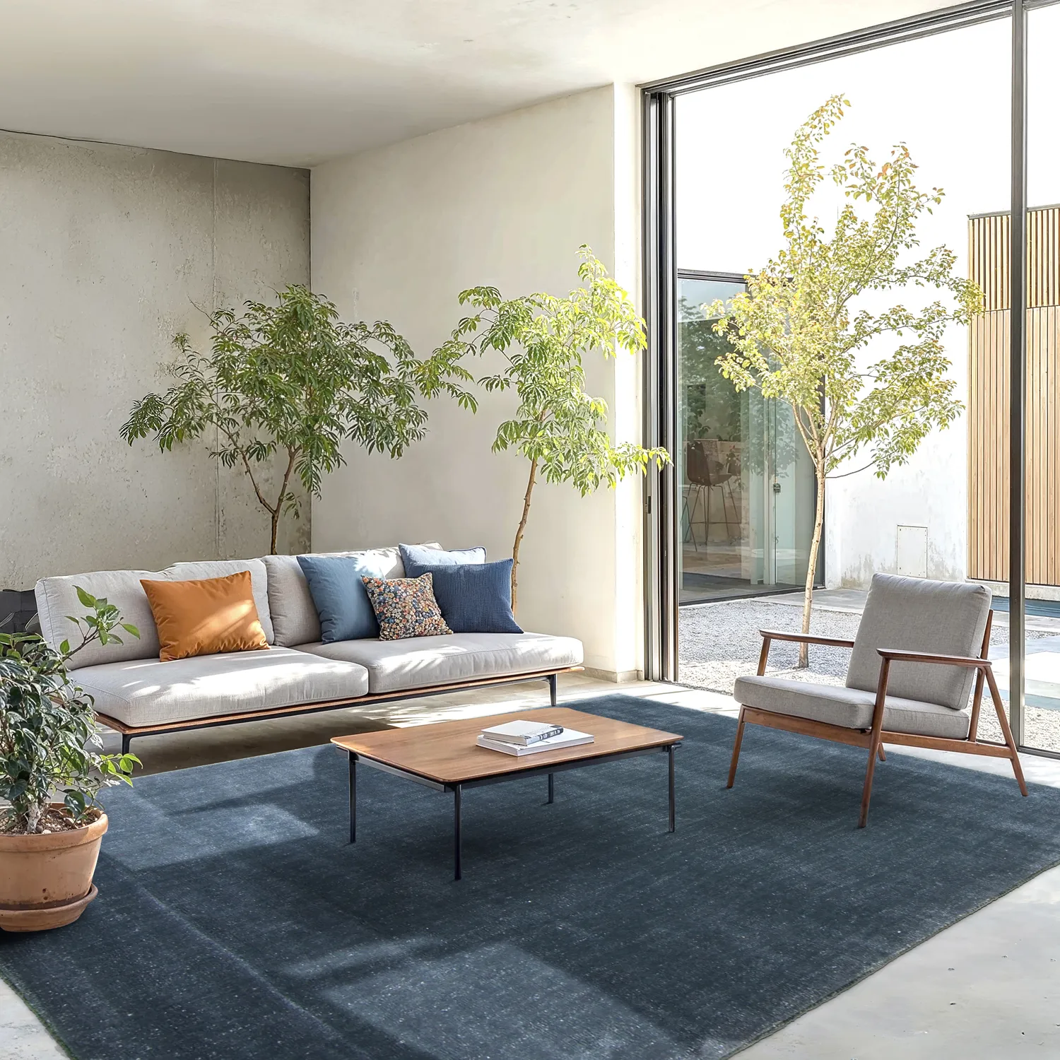 Recycled PET with viscose look (kék)