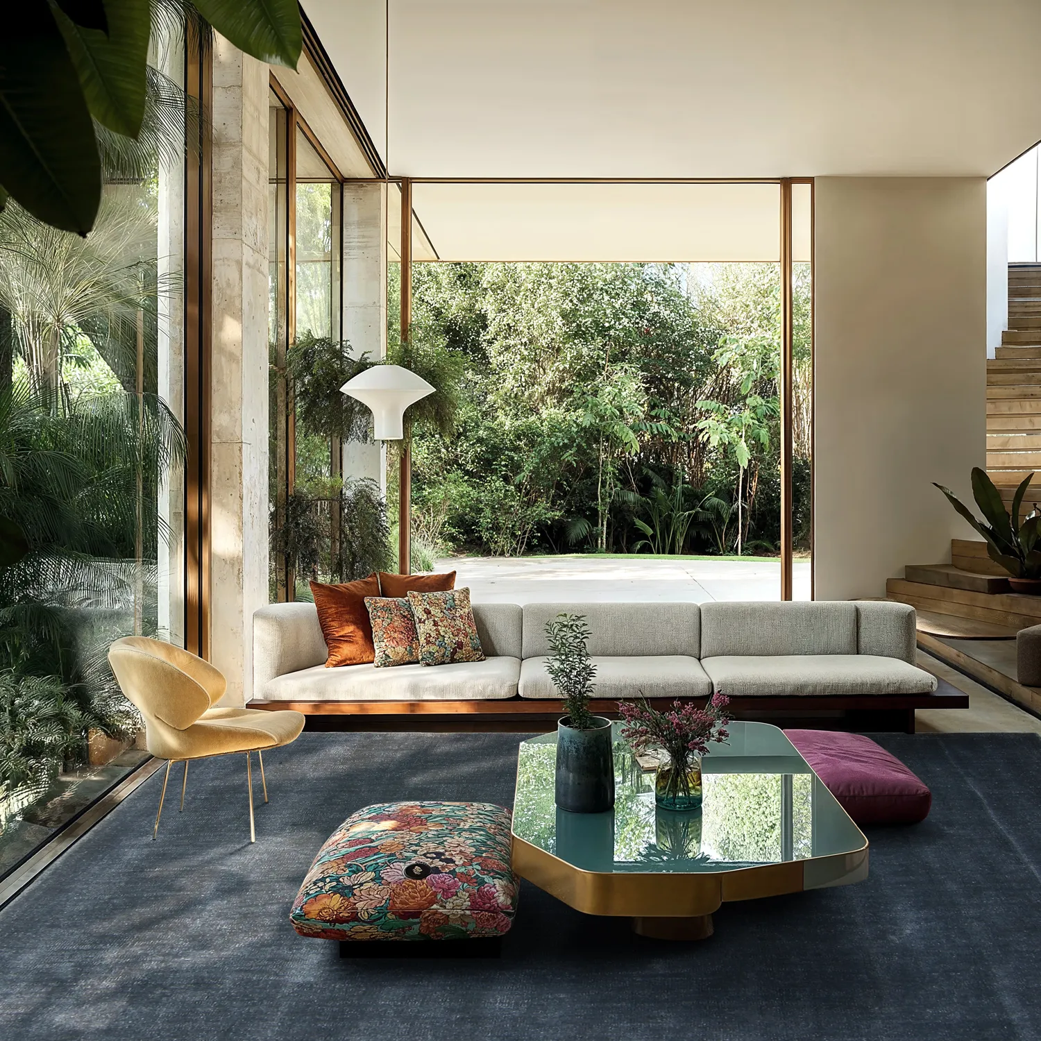 Recycled PET with viscose look (kék)