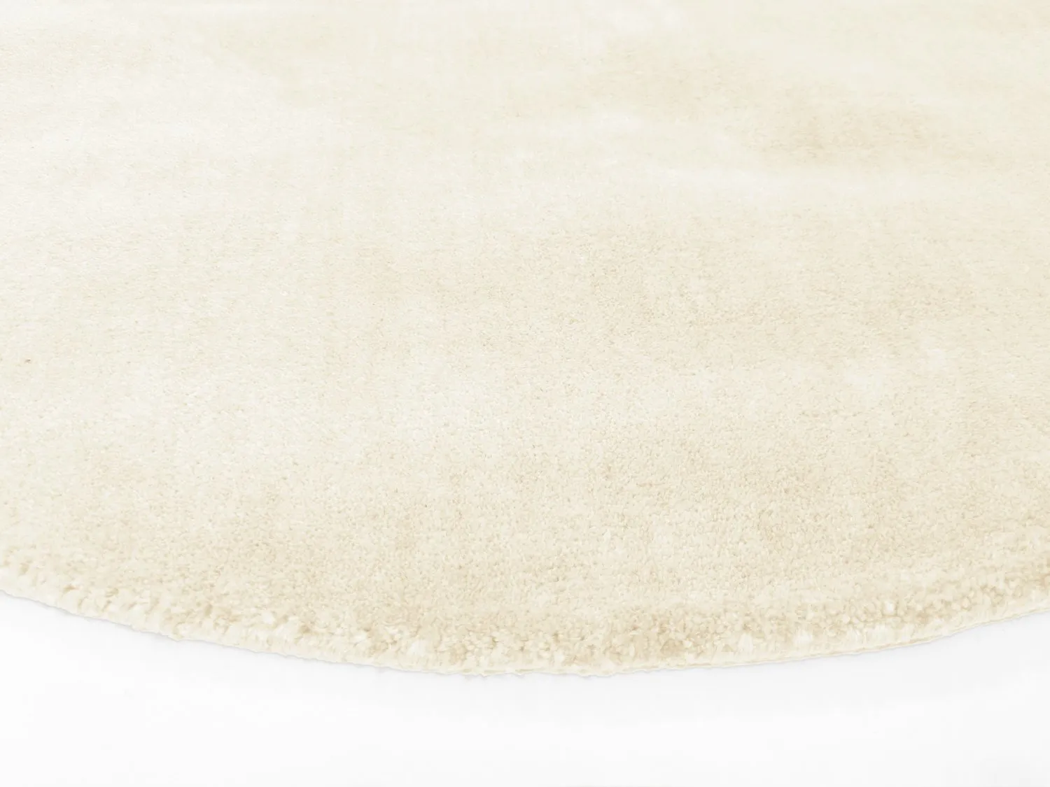 Rund matta - Recycled PET with viscose look (offwhite)