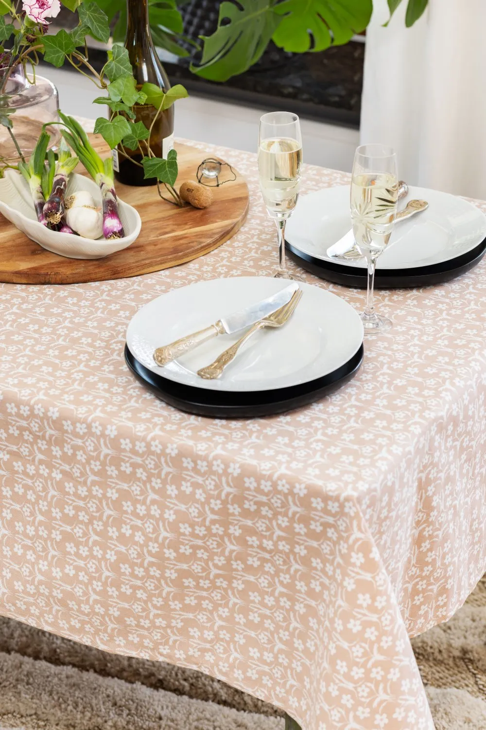 Asztalterítők - Pamut terítő Ella (rózsaszín)