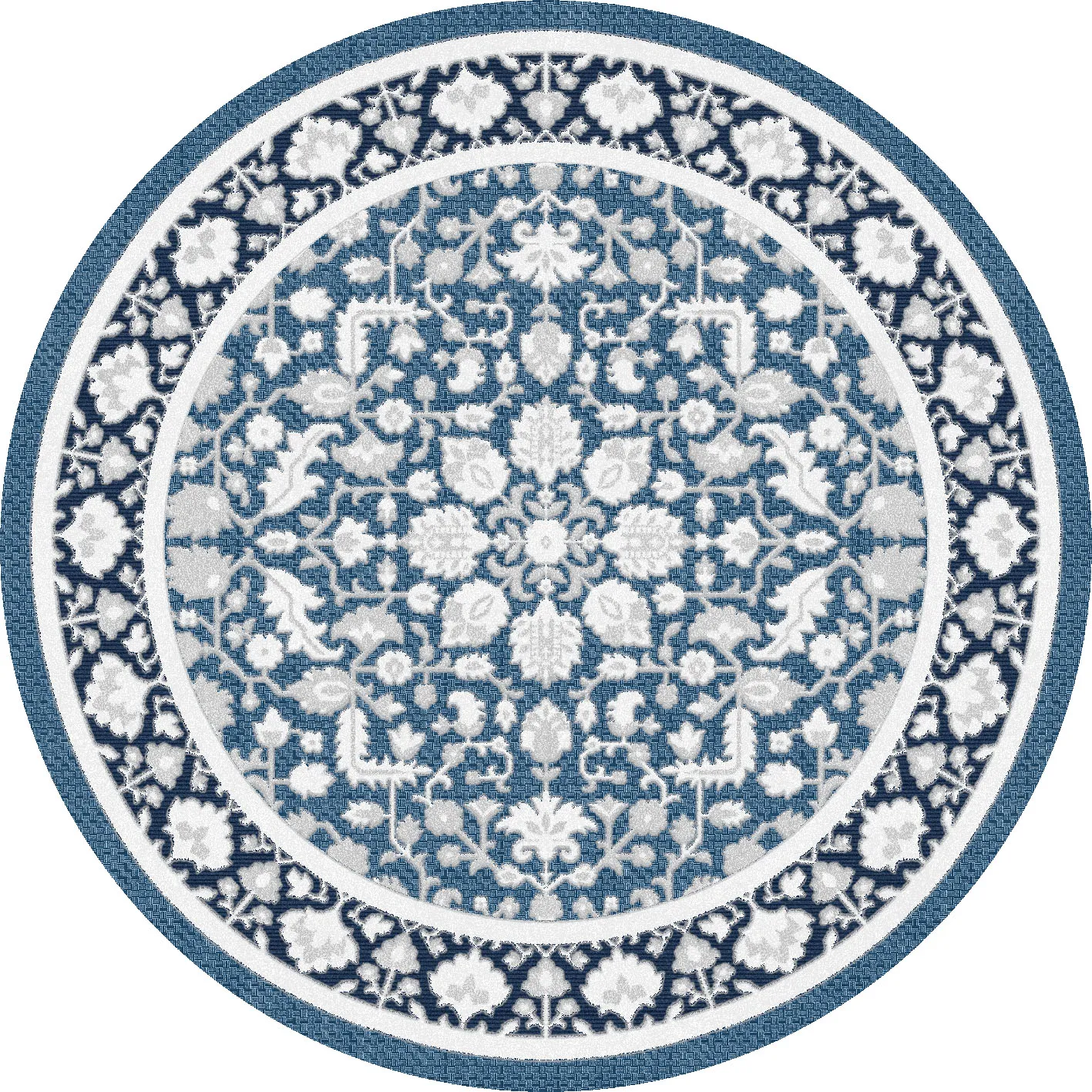 Kerek szőnyeg - Ember (kék)