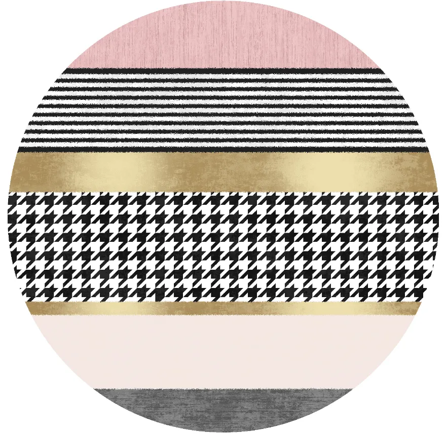 Kerek szőnyeg - Esme (rózsaszín/többszínű)