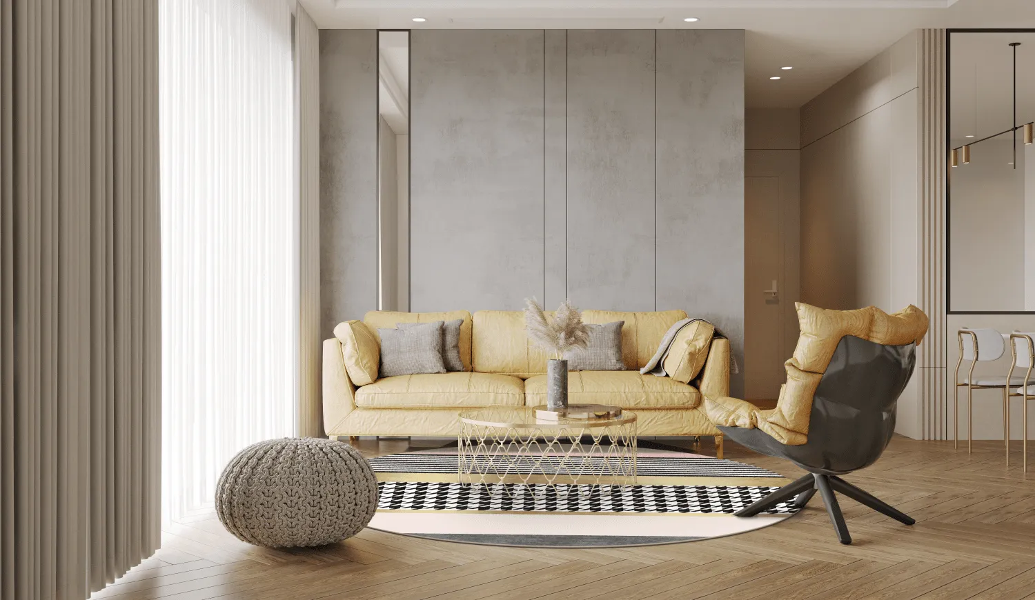 Kerek szőnyeg - Esme (rózsaszín/többszínű)