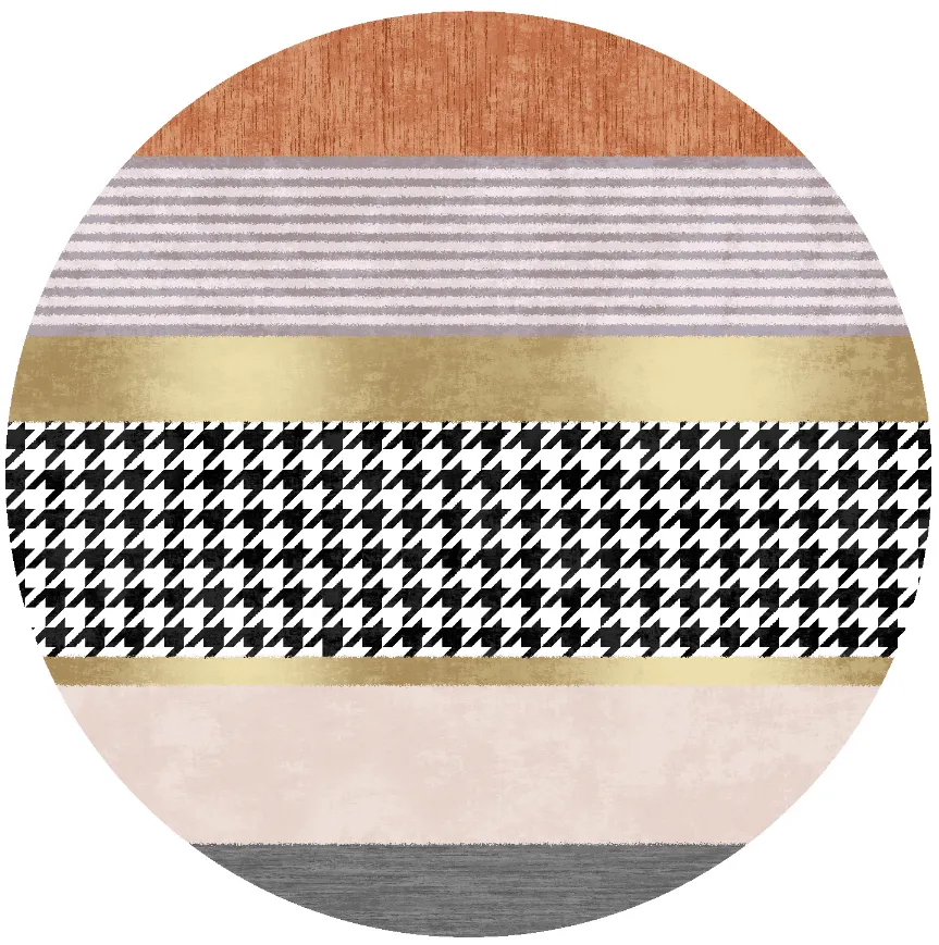 Kerek szőnyeg - Esme (narancssárga/többszínű)