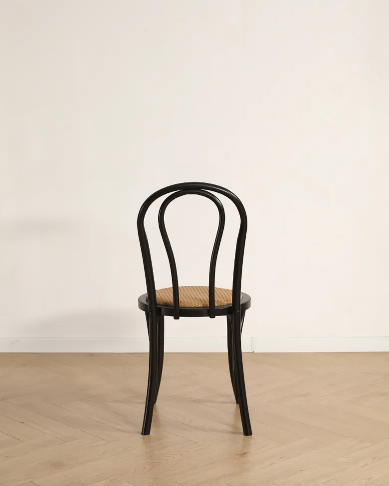 Szék - Bistro (rattan/fekete) - 2 db