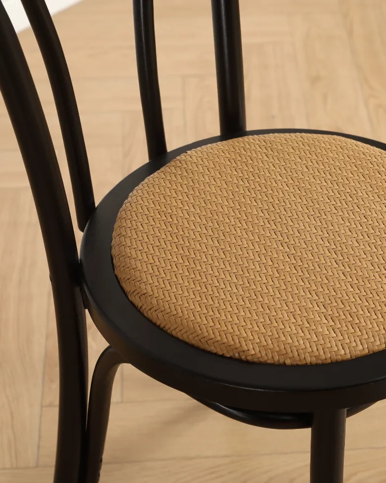 Szék - Bistro (rattan/fekete) - 2 db