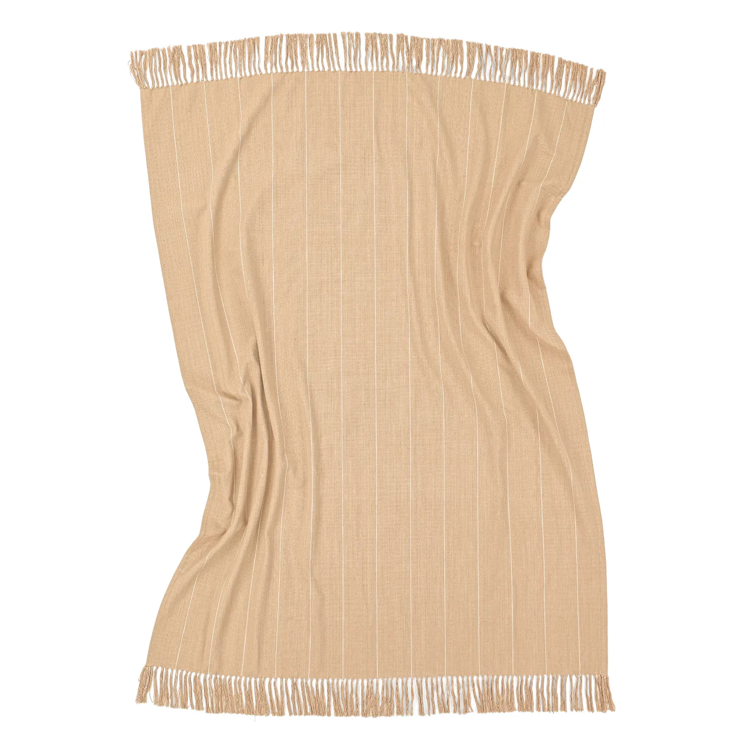 Takarók - Pamutpléd - Martina Stripe (bézs/fehér)