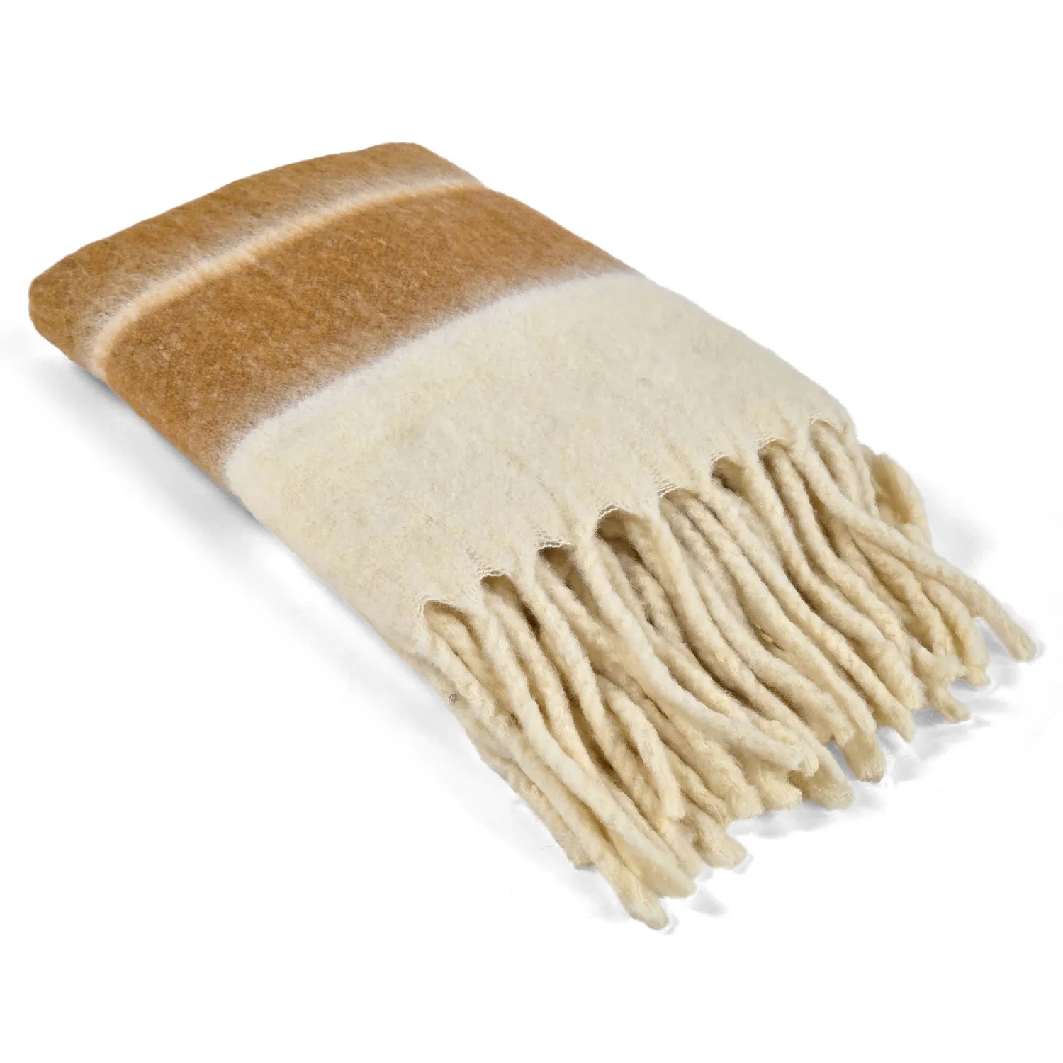 Gyapjúkeverék pléd - Charlotte (sárga)