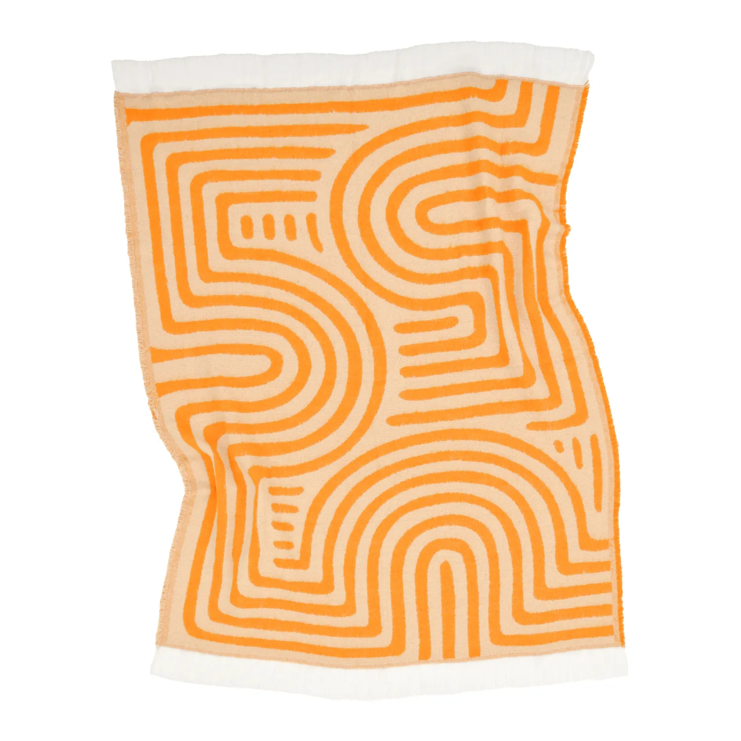 Takarók - Gyapjúkeverék pléd - Melody (bézs/narancs)