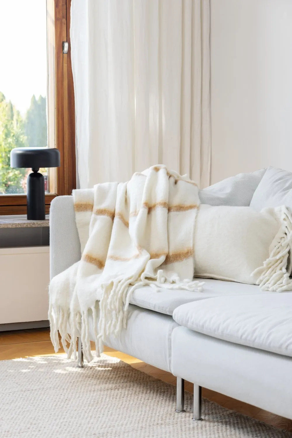 Gyapjúkeverék pléd - Miranda (sárga)