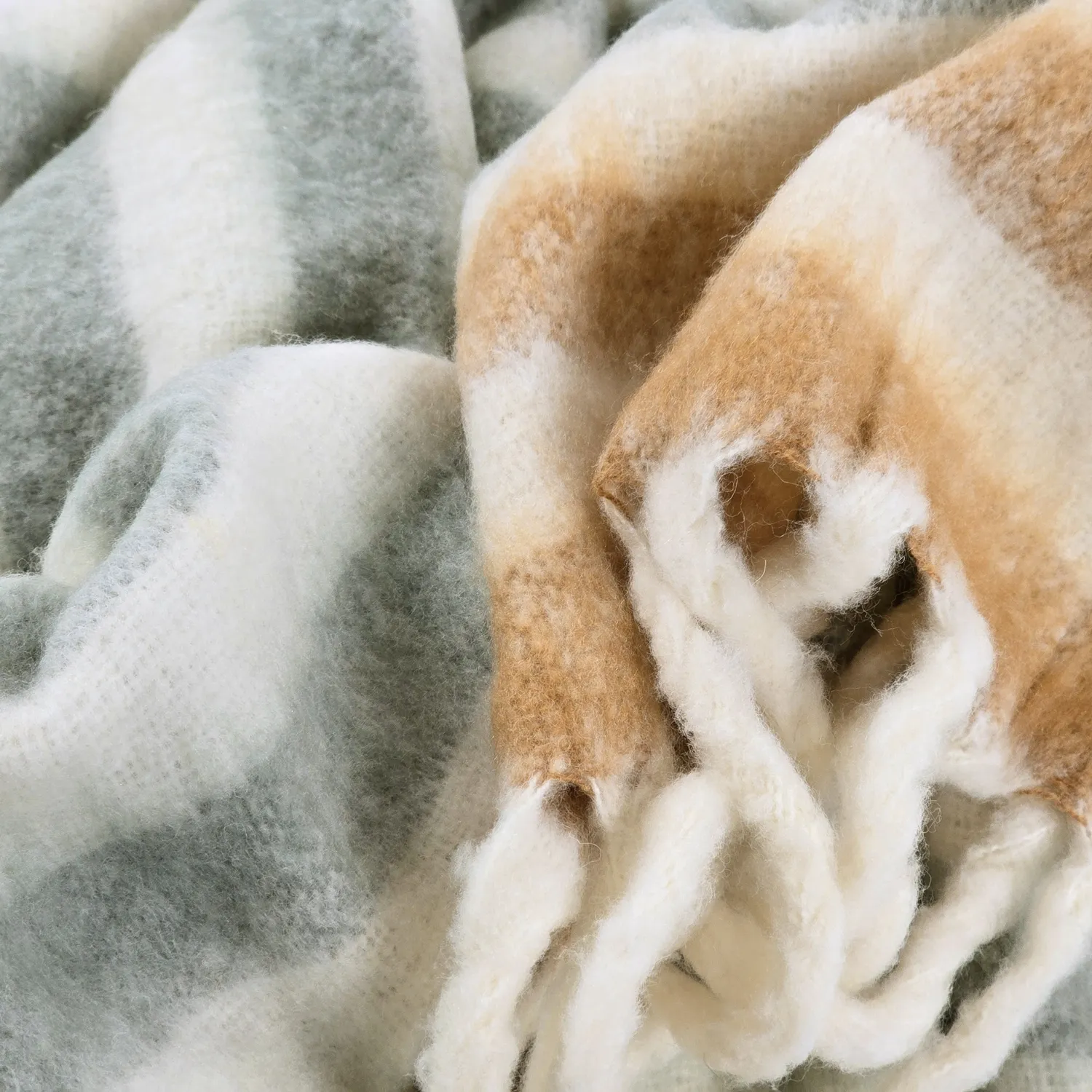 Gyapjúkeverék pléd - Monica (sárga)