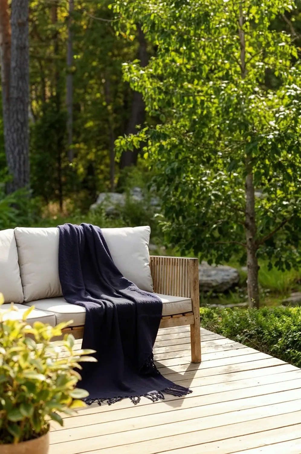 Gyapjúkeverék pléd - Samantha (fekete)