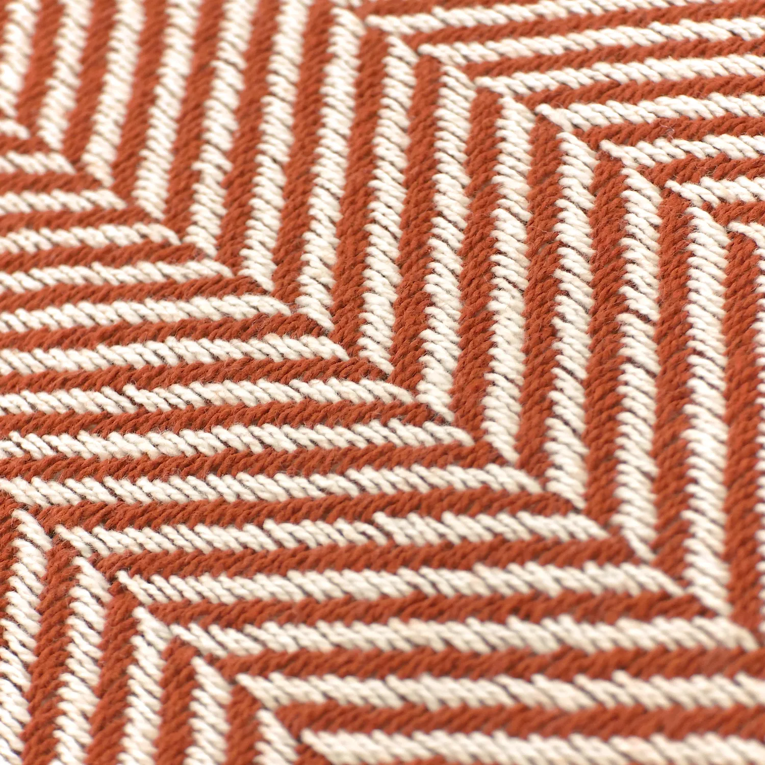 Takarók - Pamutpléd - Denisa Fishbone (barna/fehér)