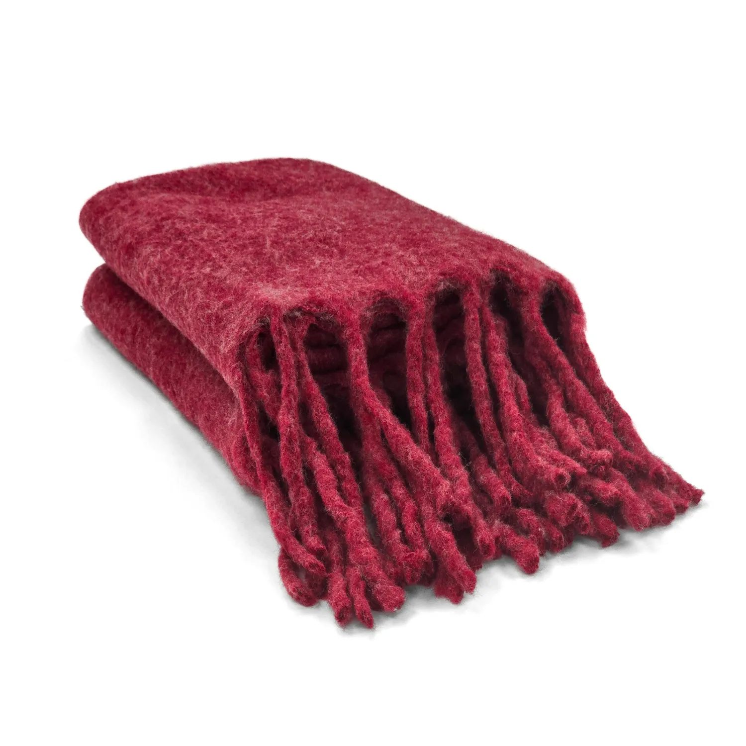 Takarók - Gyapjúkeverék pléd - Samantha (sötét vörös)