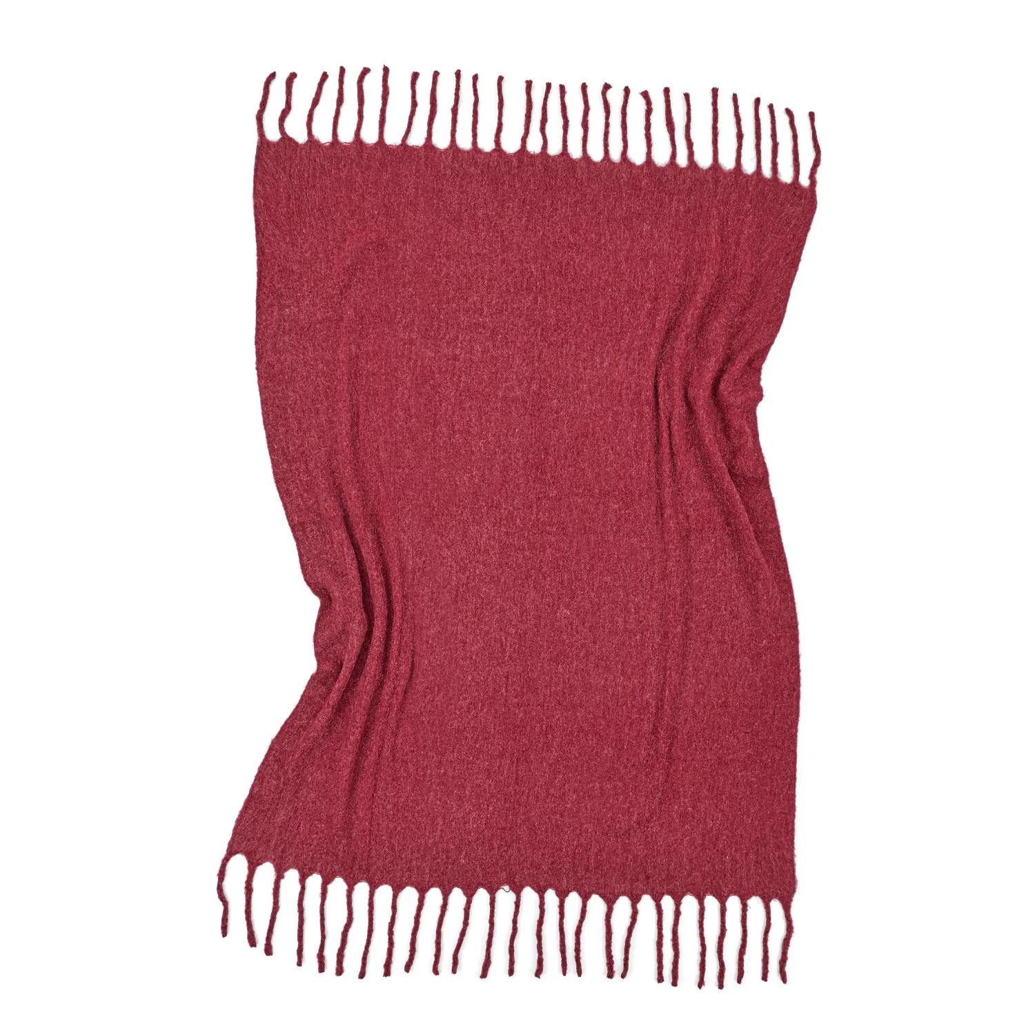 Takarók - Gyapjúkeverék pléd - Samantha (sötét vörös)