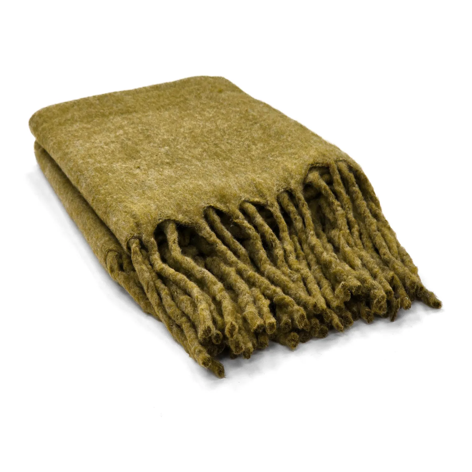 Takarók - Gyapjúkeverék pléd - Samantha (olíva zöld)