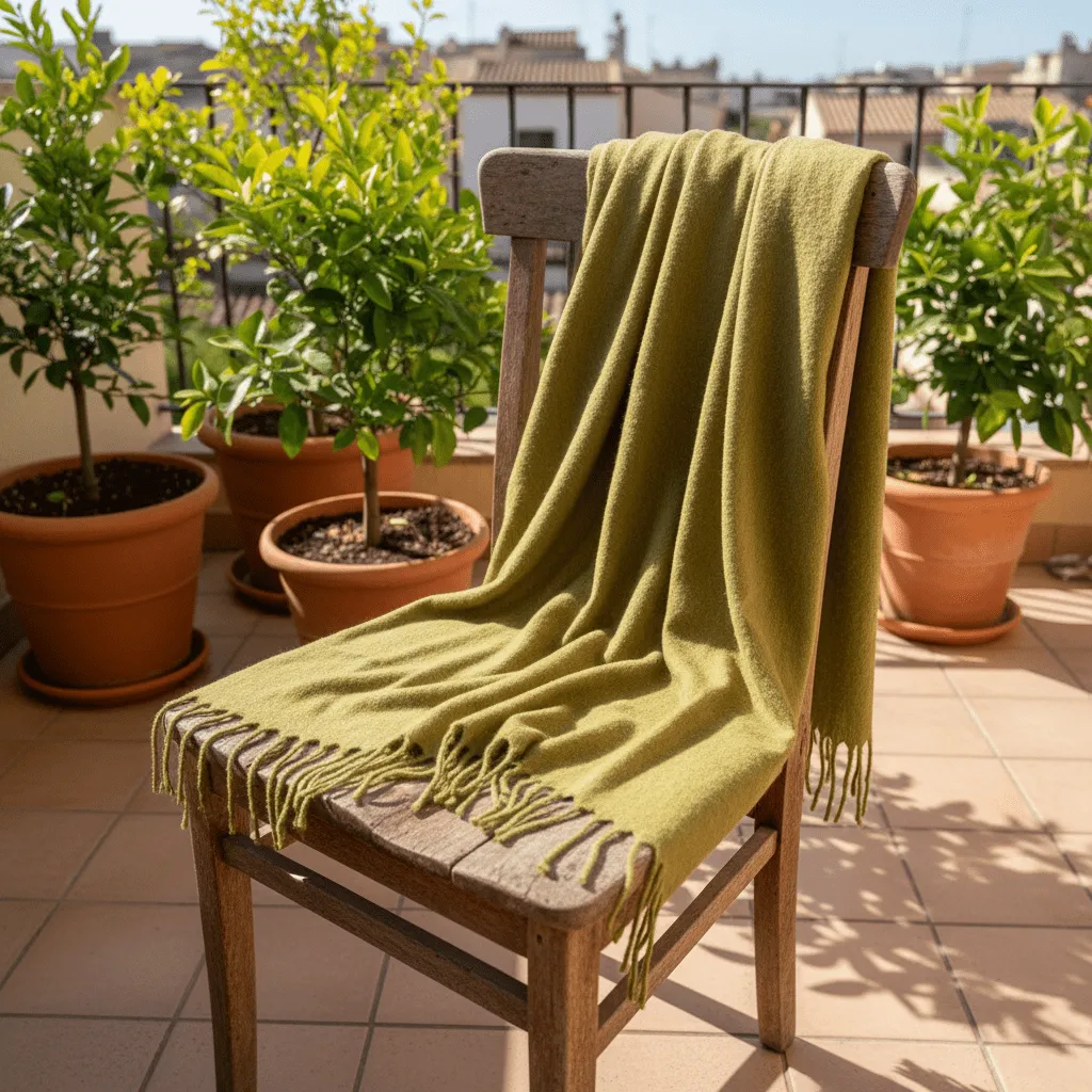 Takarók - Gyapjúkeverék pléd - Samantha (olíva zöld)