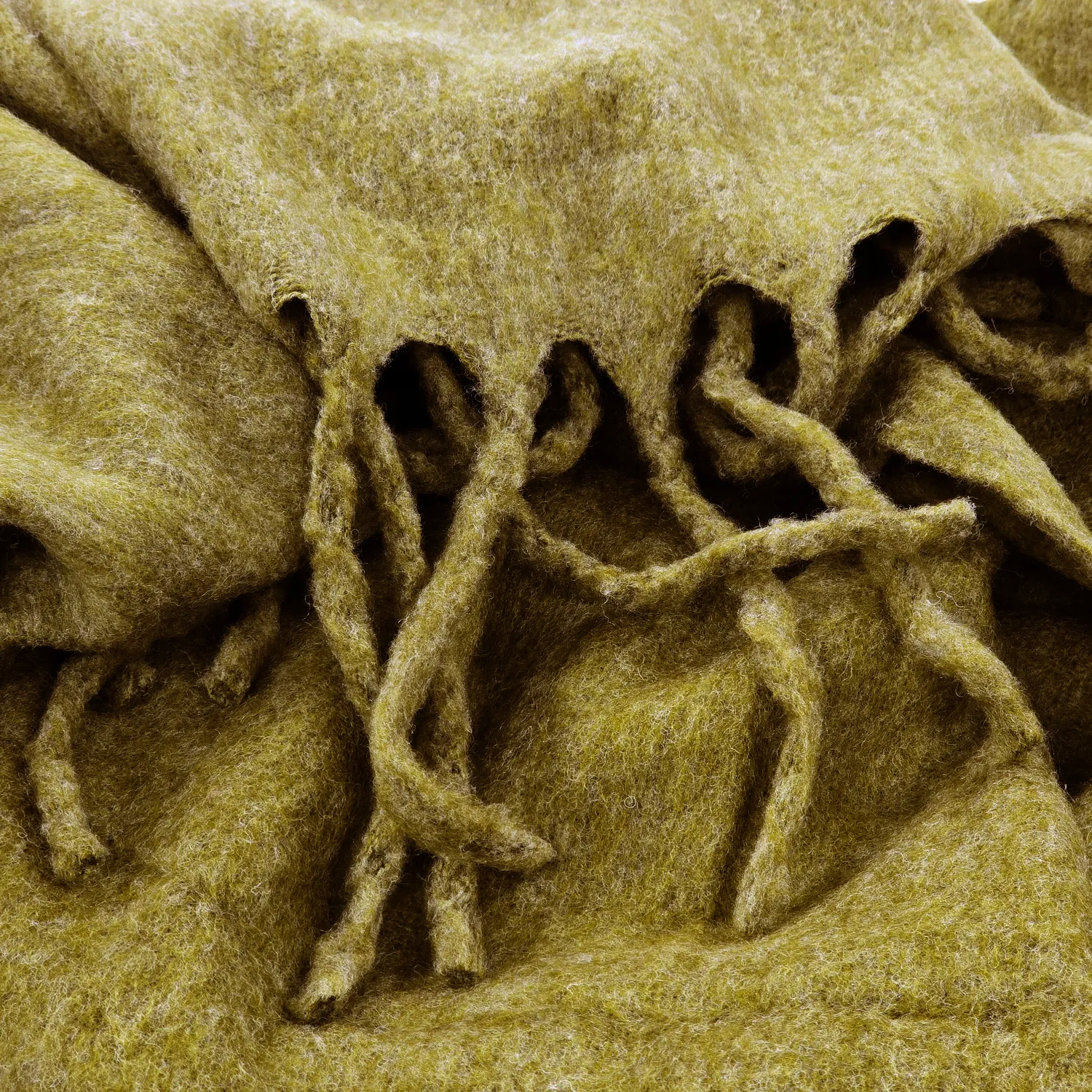 Takarók - Gyapjúkeverék pléd - Samantha (olíva zöld)