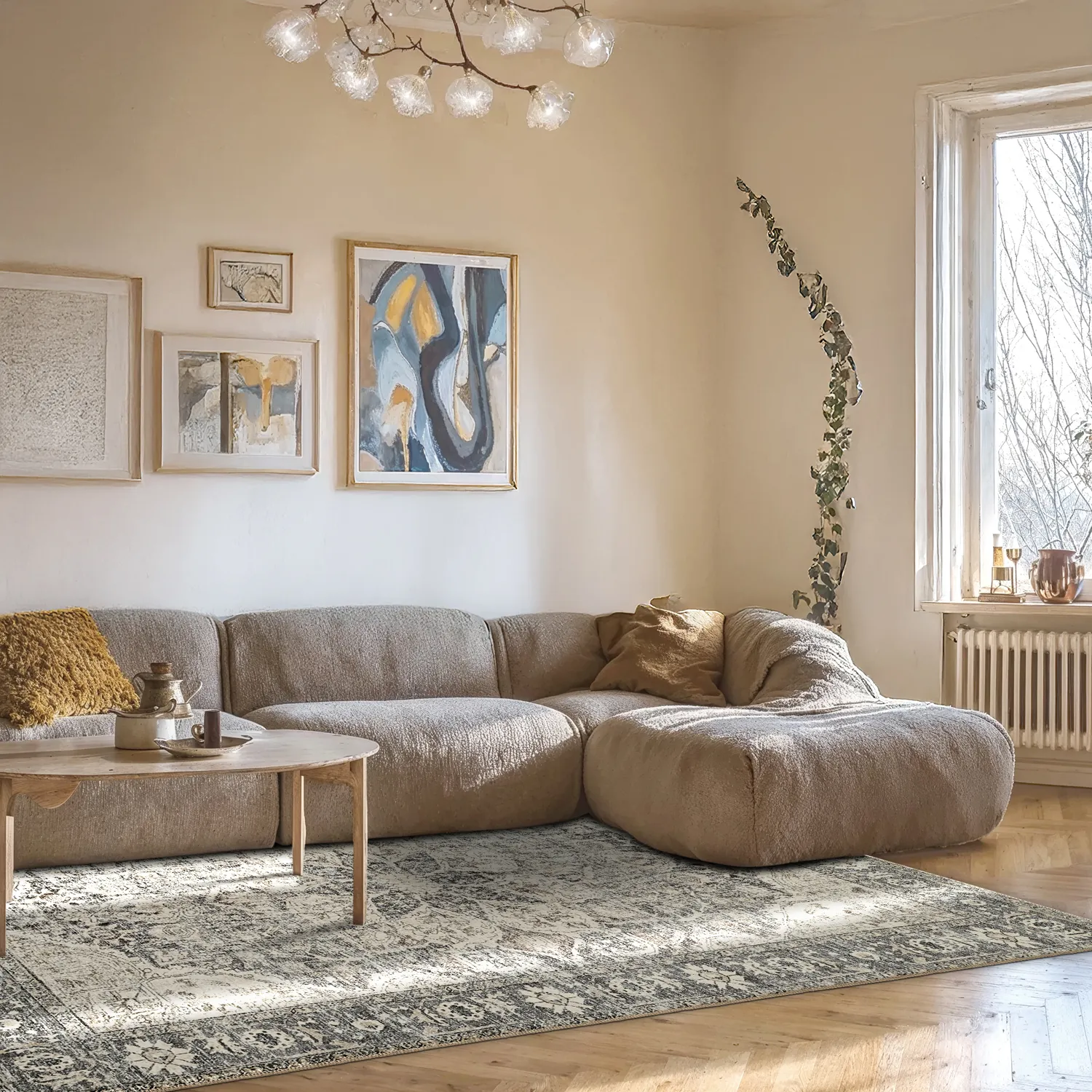 Lapos szövésű szőnyeg - Alvand (fekete)