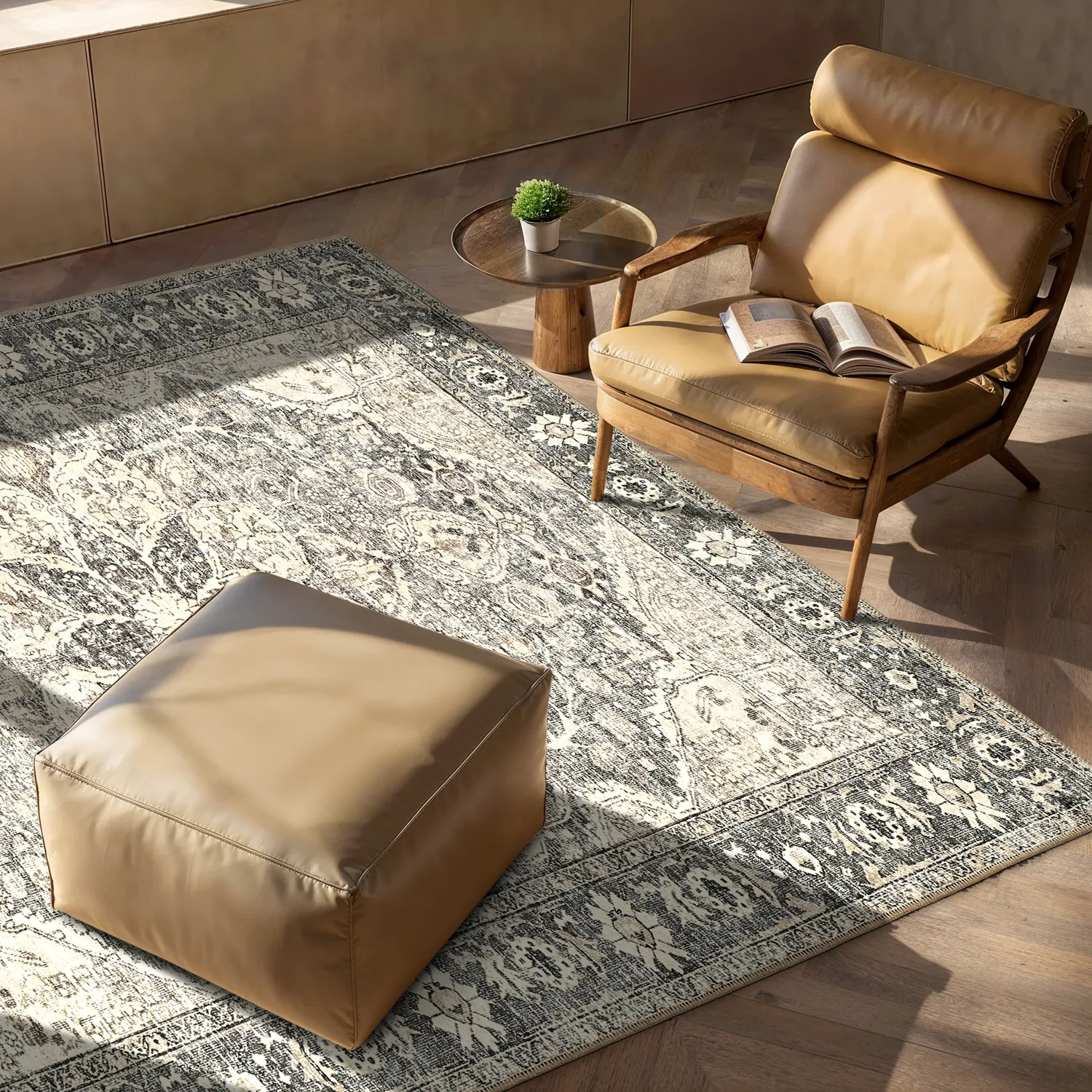 Lapos szövésű szőnyeg - Alvand (fekete)