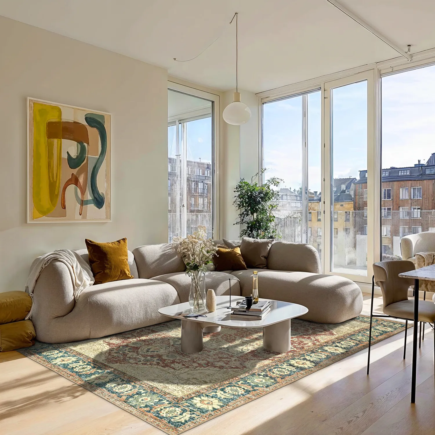 Lapos szövésű szőnyeg - Alvand (piros)