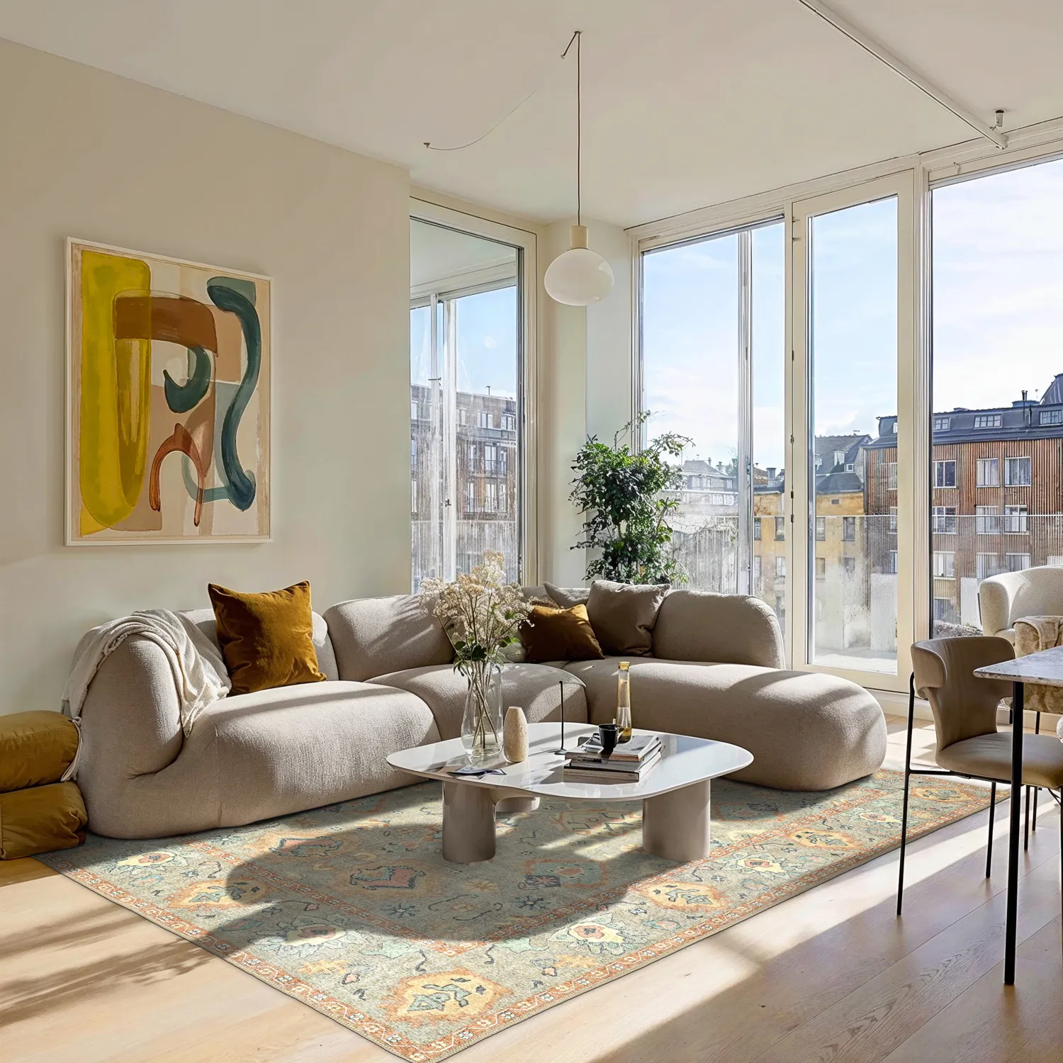 Lapos szövésű szőnyeg - Amena (kék)