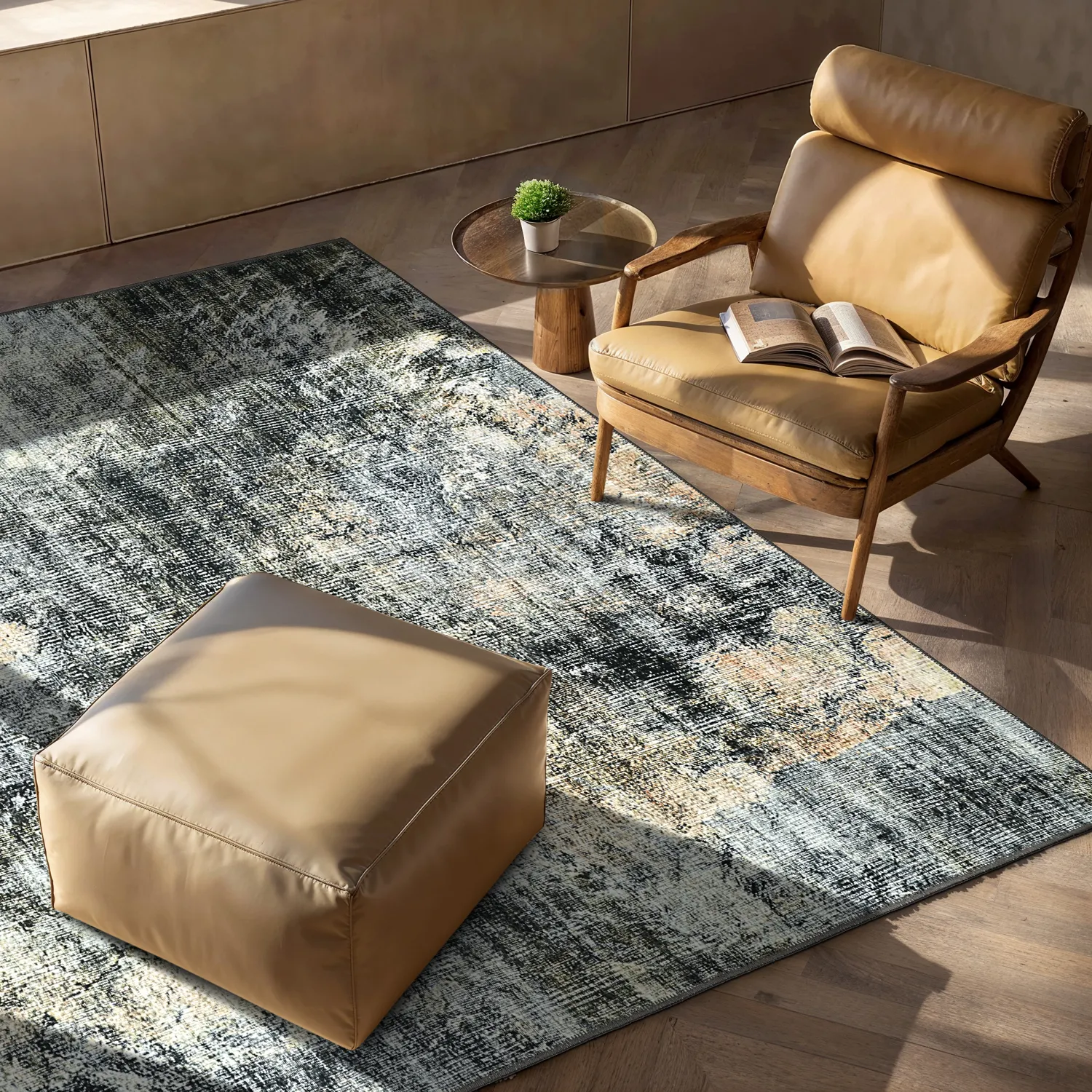 Lapos szövésű szőnyeg - Bechar (fekete/multi)