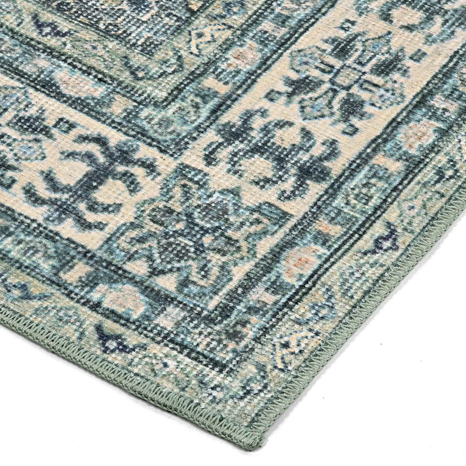 Lapos szövésű szőnyeg - Benaluna (kék/zöld)