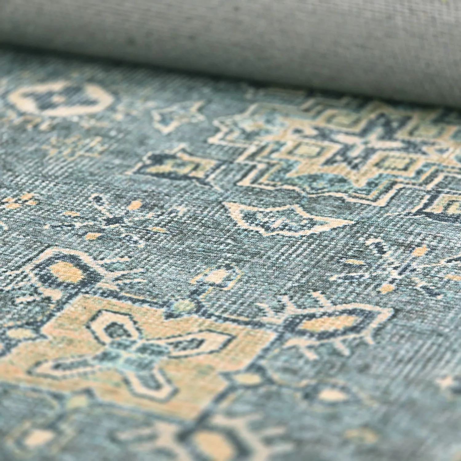 Lapos szövésű szőnyeg - Benaluna (kék/zöld)