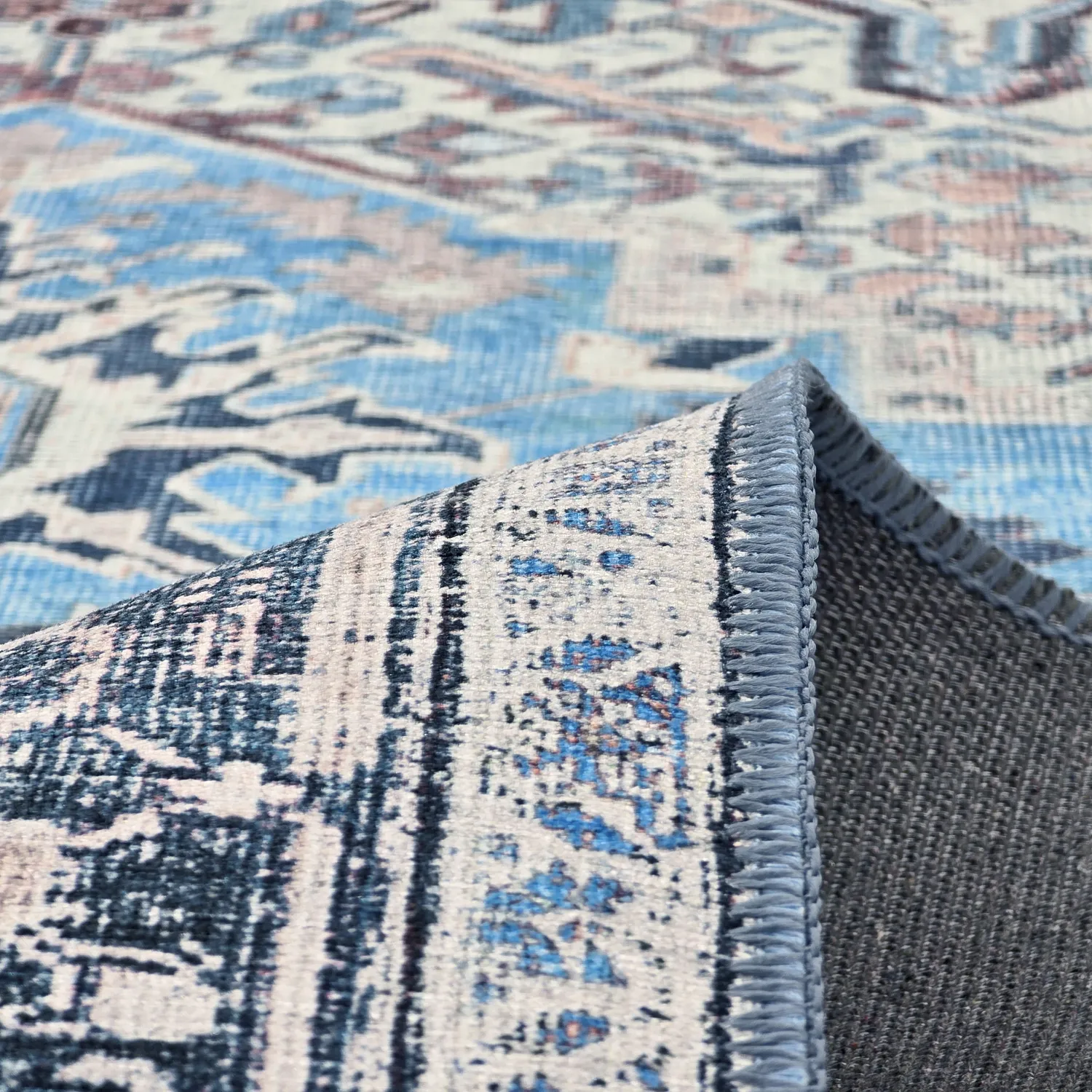 Lapos szövésű szőnyeg - Birjand (kék)