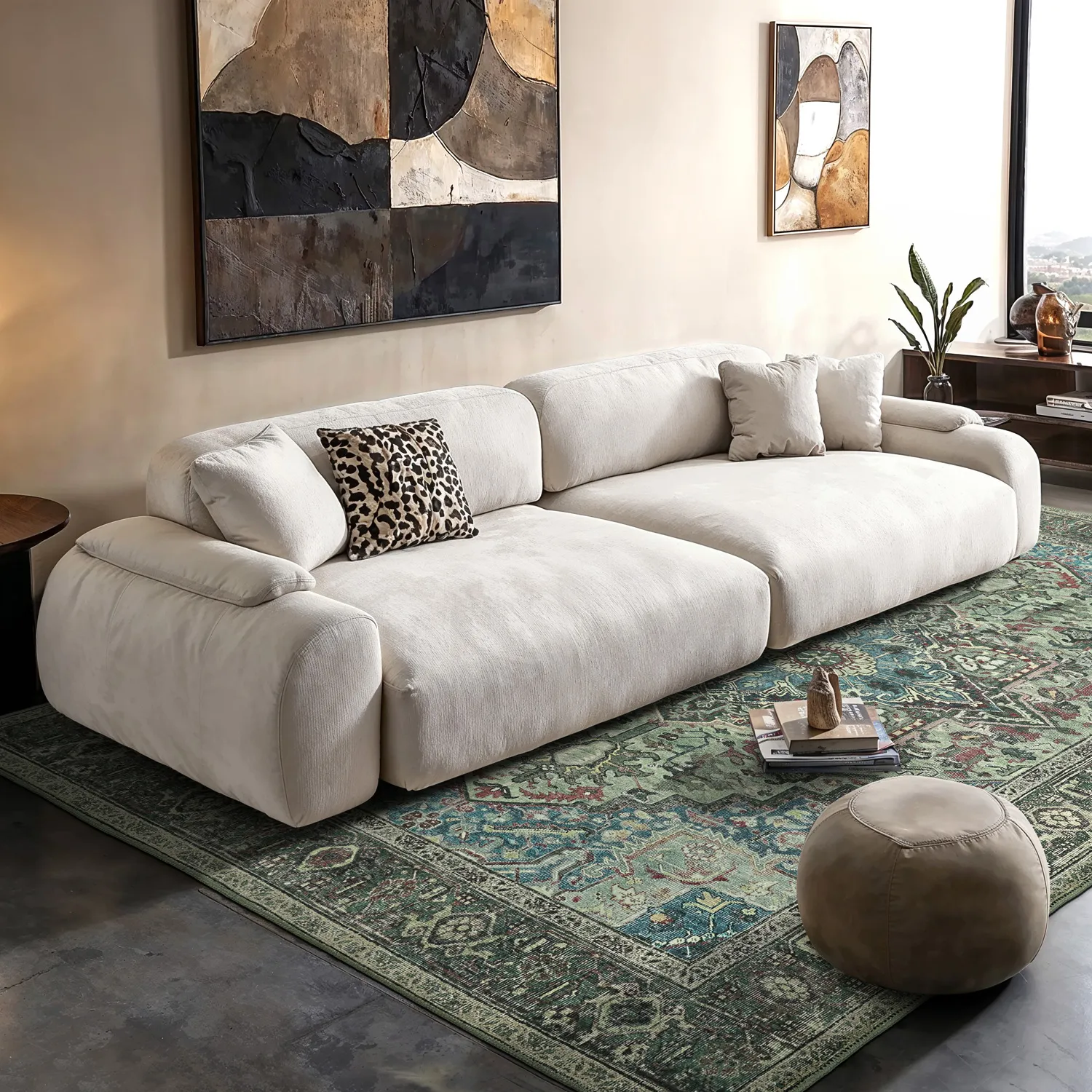 Lapos szövésű szőnyeg - Birjand (zöld)