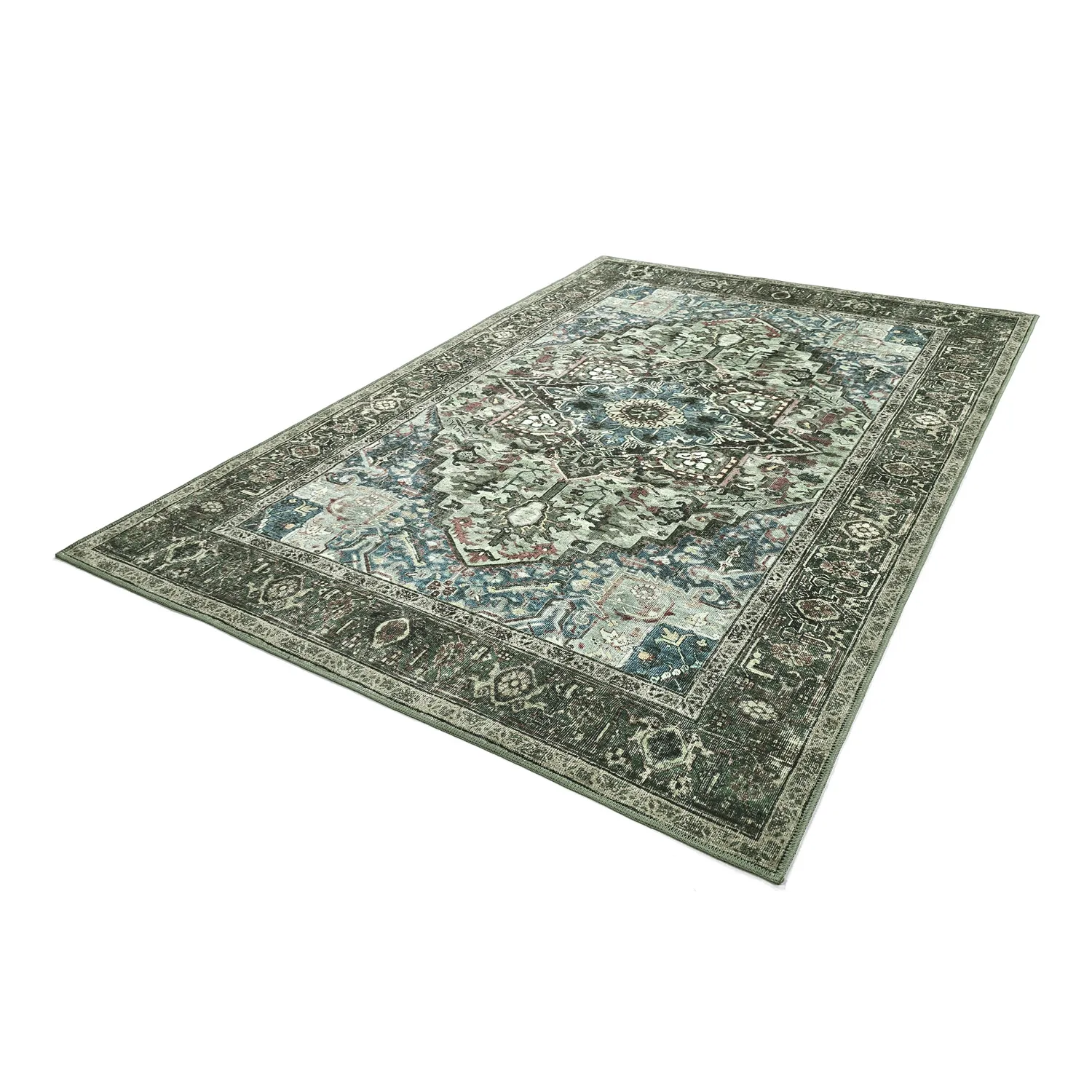 Lapos szövésű szőnyeg - Birjand (zöld)