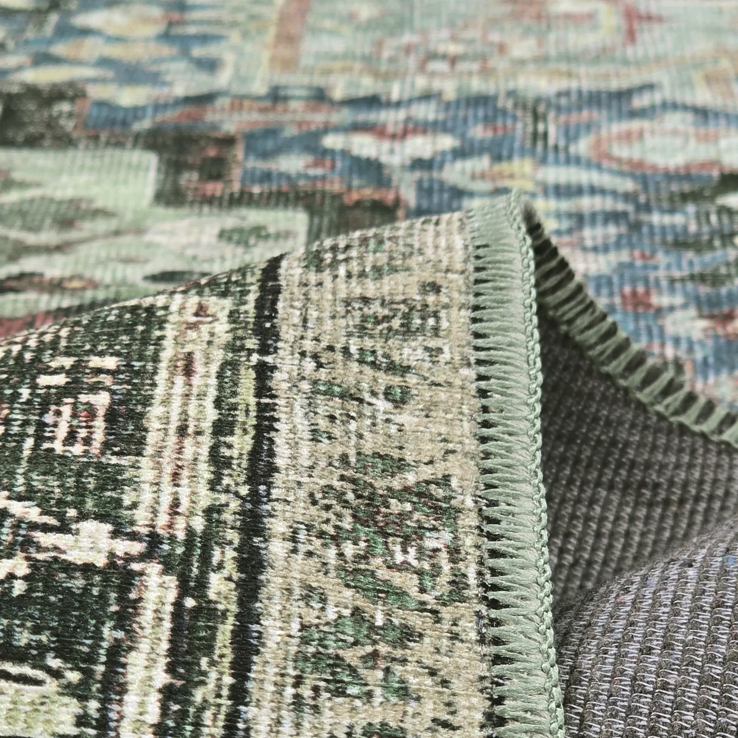 Lapos szövésű szőnyeg - Birjand (zöld)