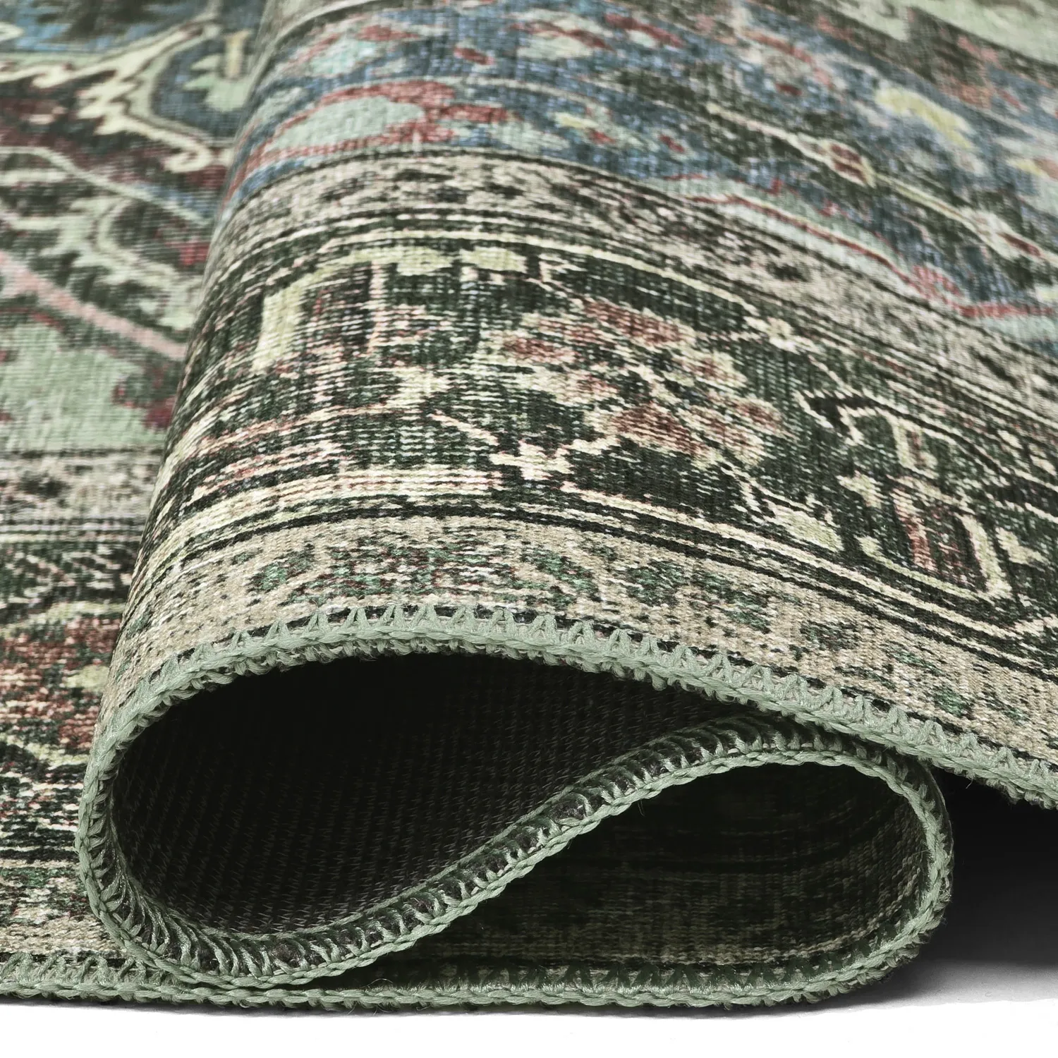 Lapos szövésű szőnyeg - Birjand (zöld)