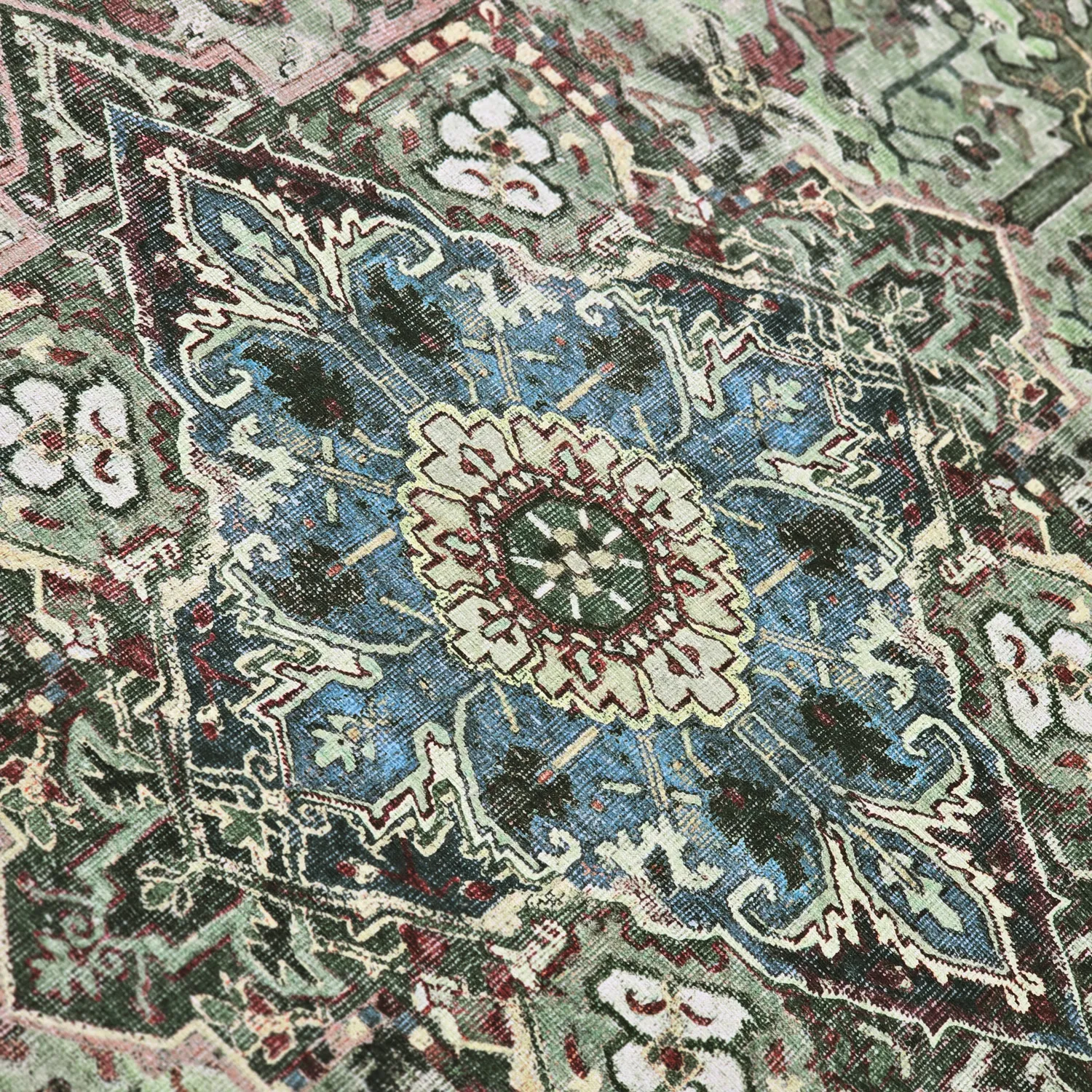 Lapos szövésű szőnyeg - Birjand (zöld)