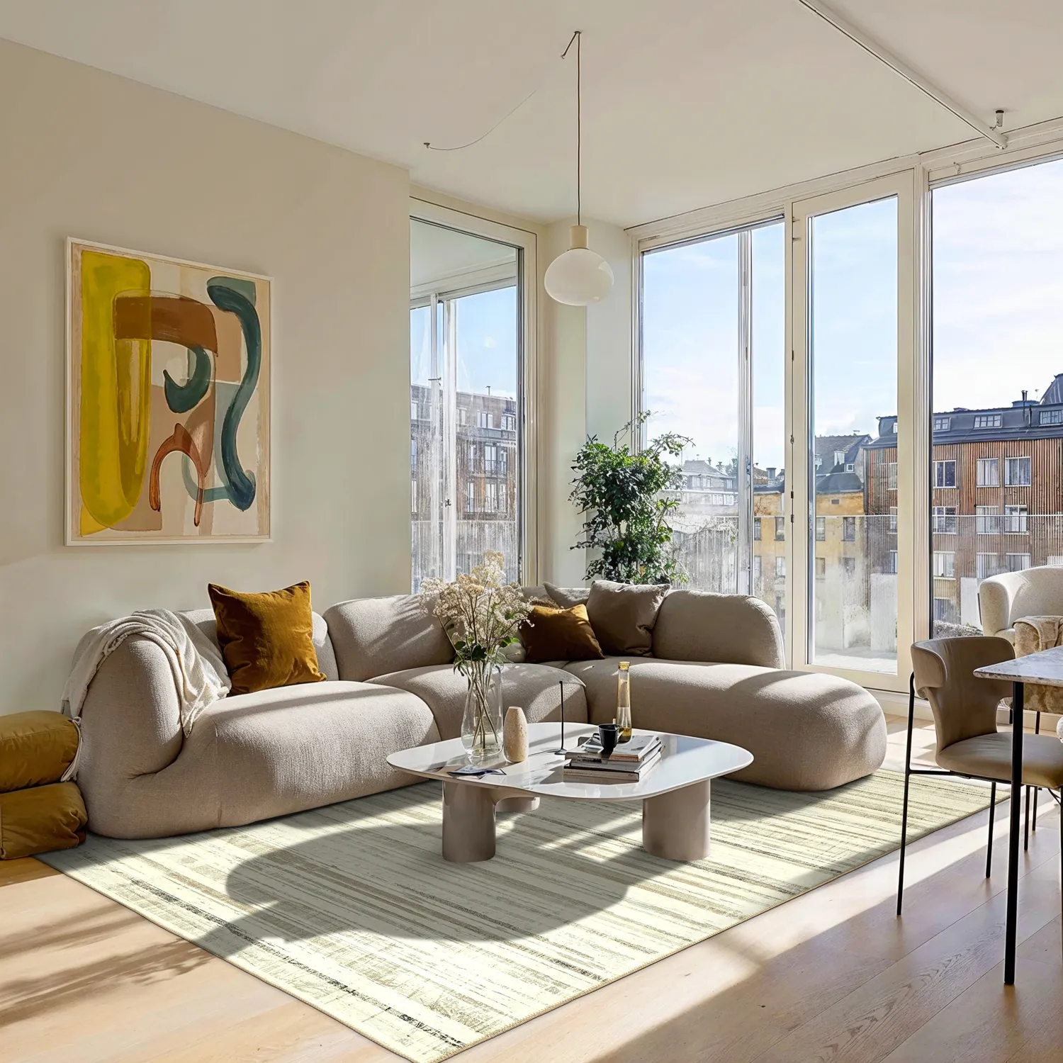 Lapos szövésű szőnyeg - Delara (bézs)