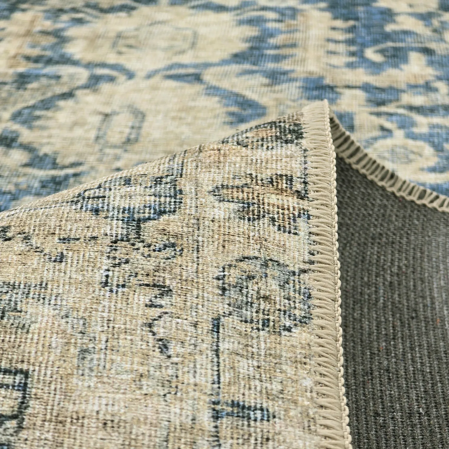 Lapos szövésű szőnyeg - Delvar (kék)